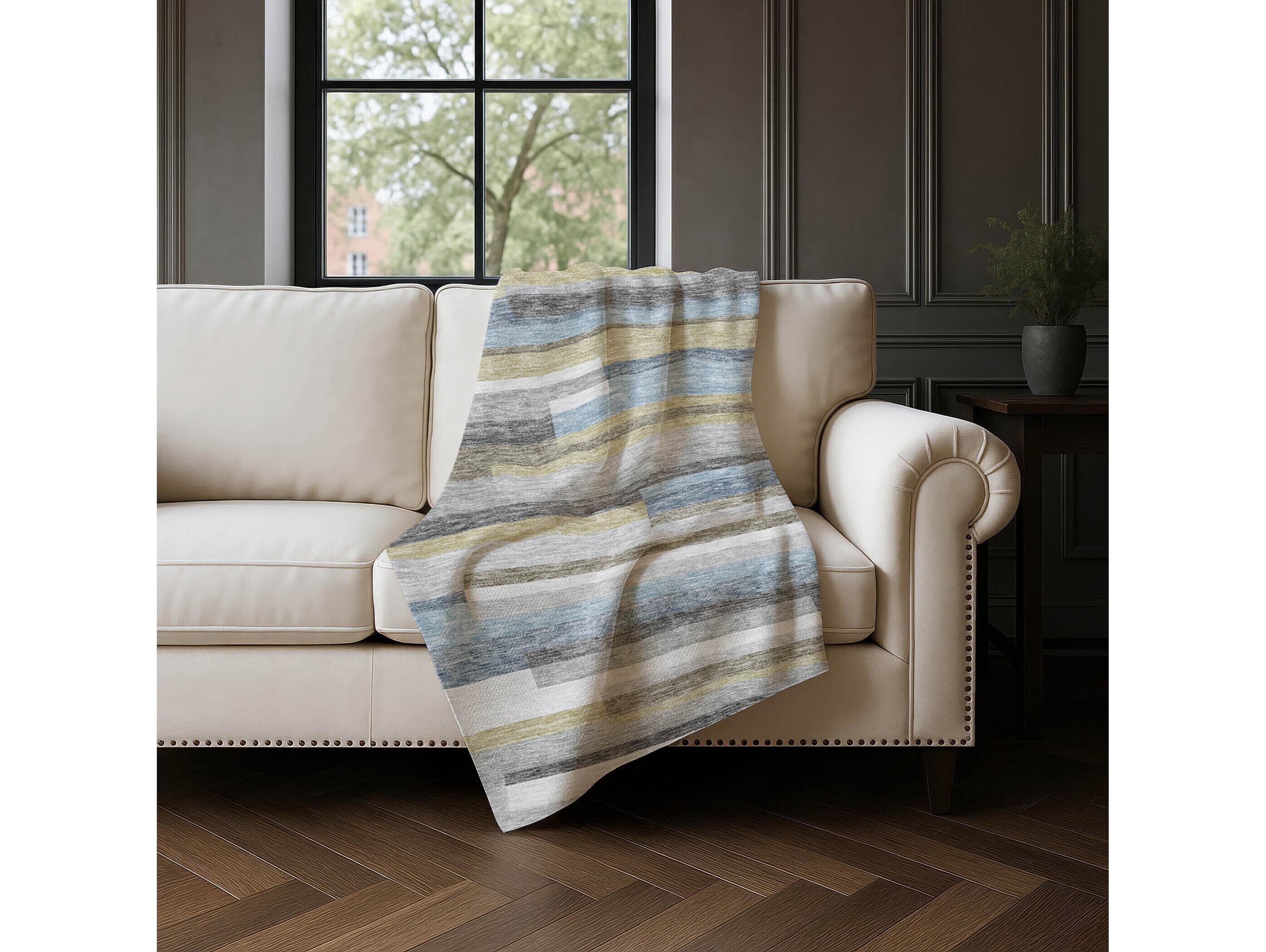Dalyn Sherpa Gray Polyester Throw