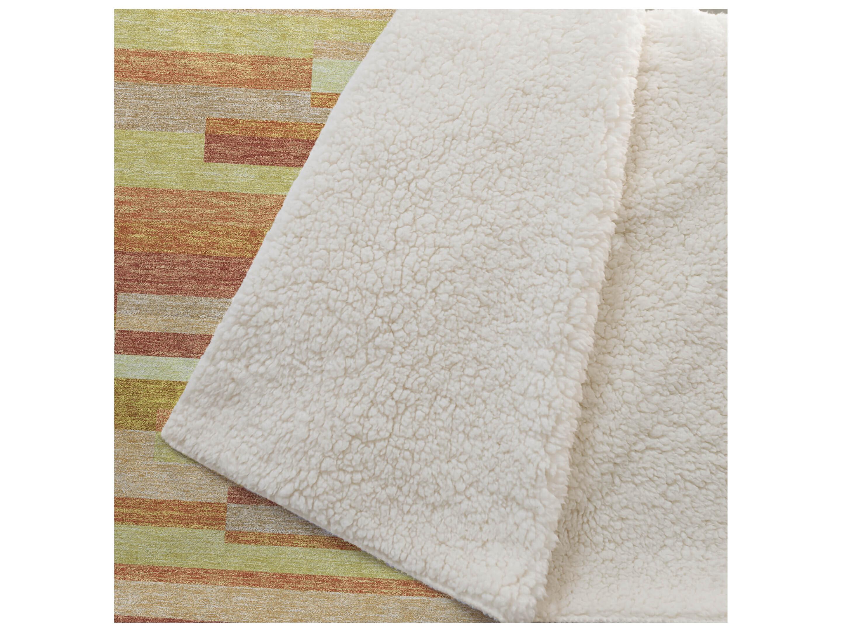 Dalyn Sherpa Orange Polyester Throw