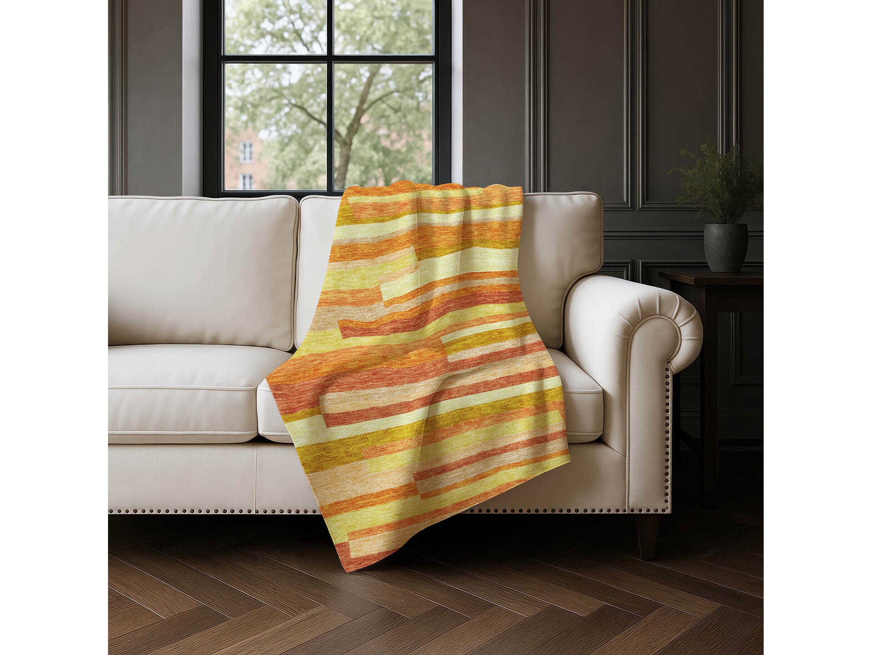 Dalyn Sherpa Orange Polyester Throw