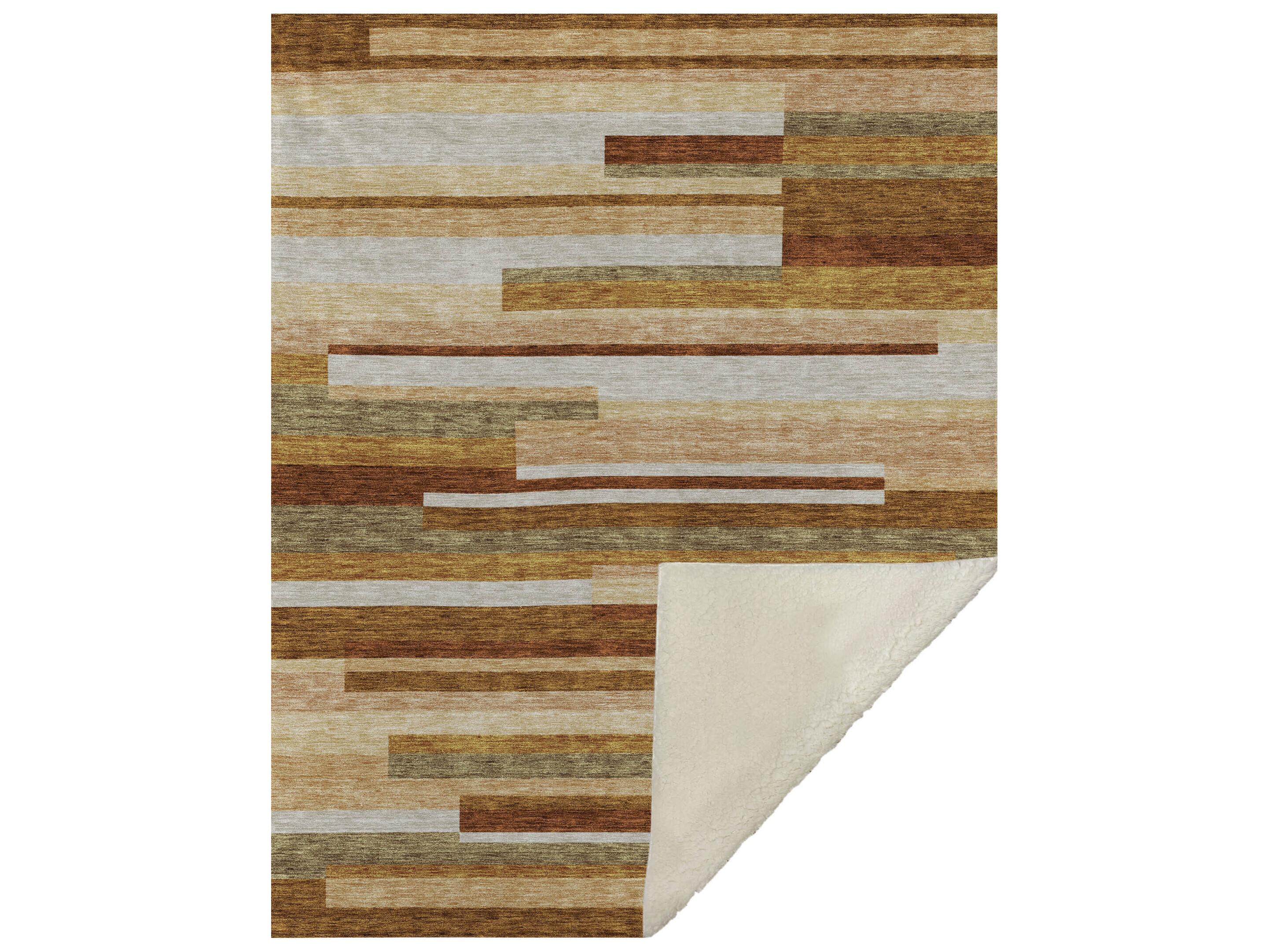 Dalyn Sherpa Orange Polyester Throw