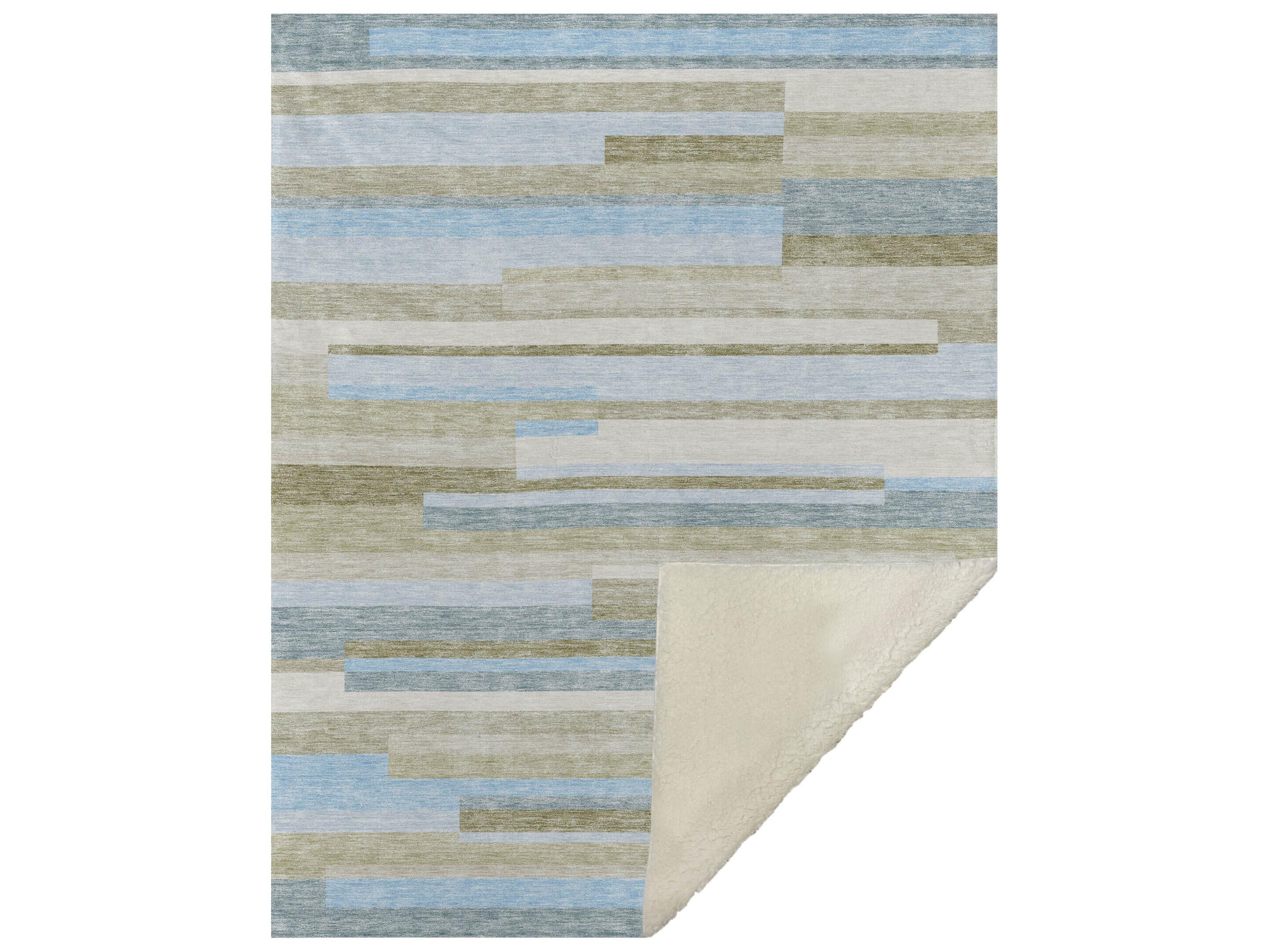 Dalyn Sherpa Blue Polyester Throw