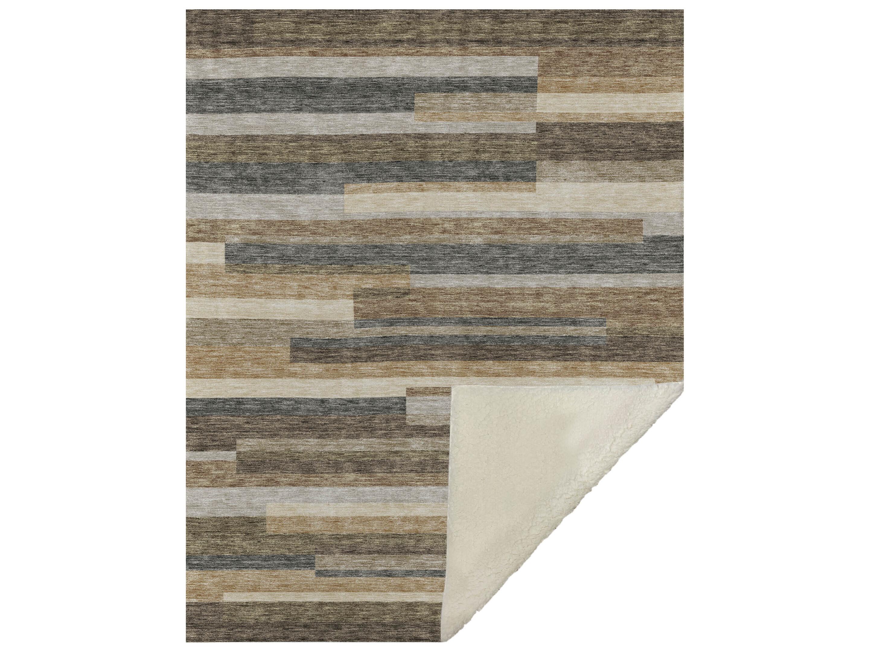 Dalyn Sherpa Brown Polyester Throw
