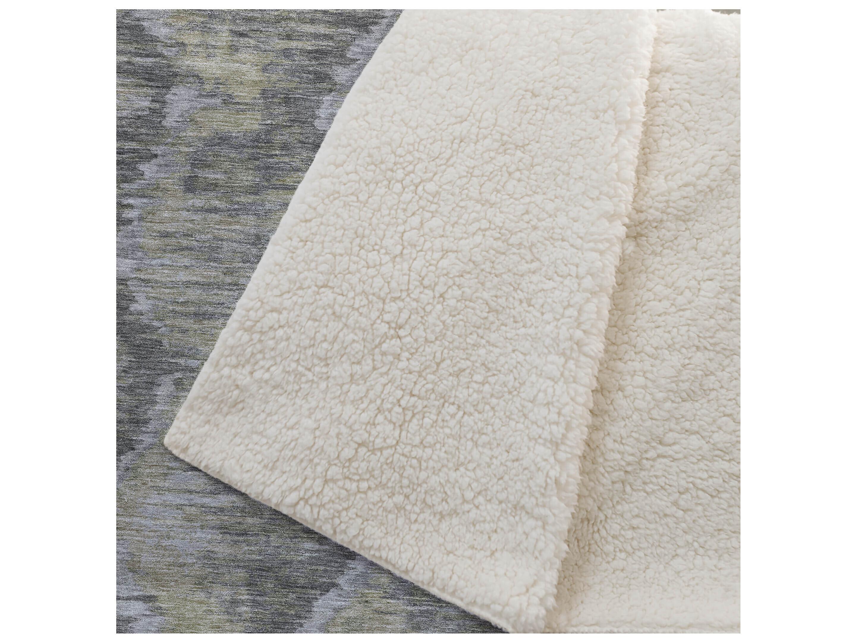 Dalyn Sherpa Gray Polyester Throw