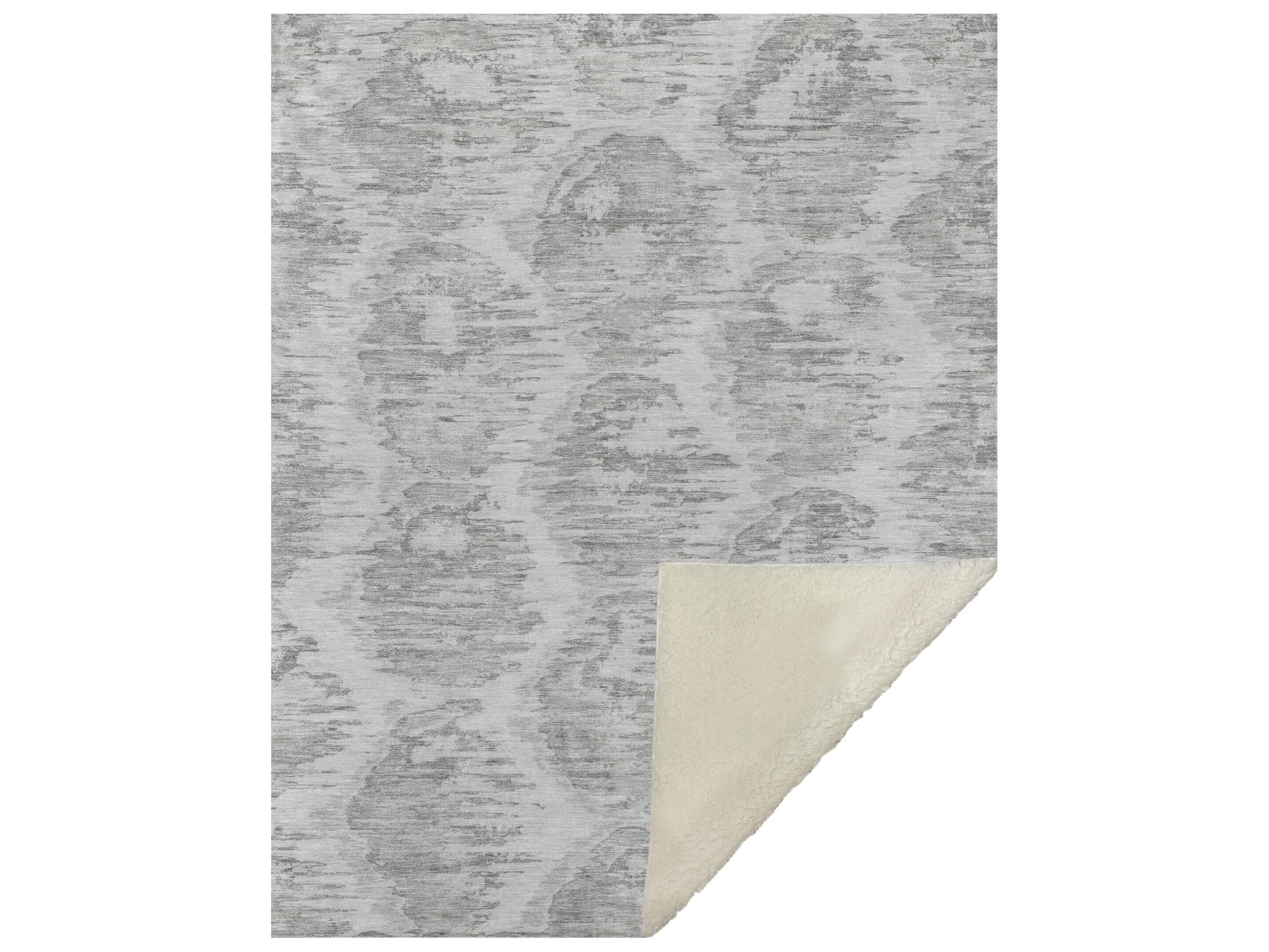 Dalyn Sherpa Ivory Polyester Throw