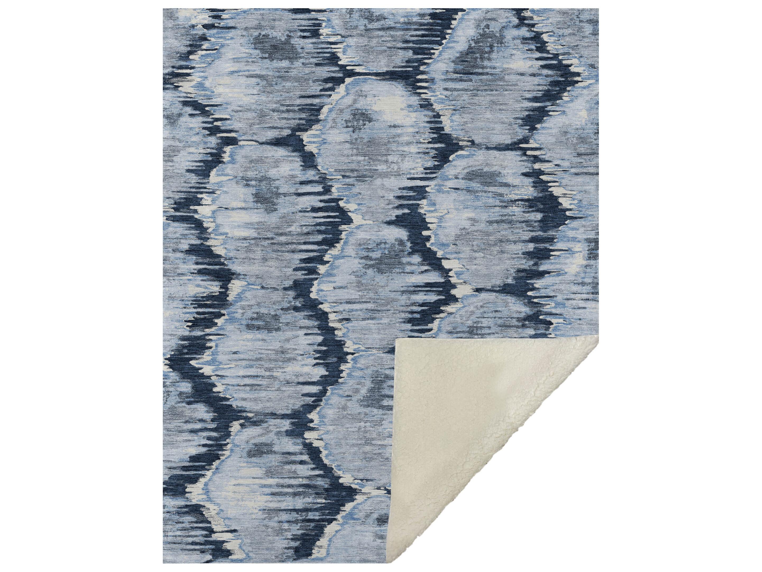 Dalyn Sherpa Blue Polyester Throw