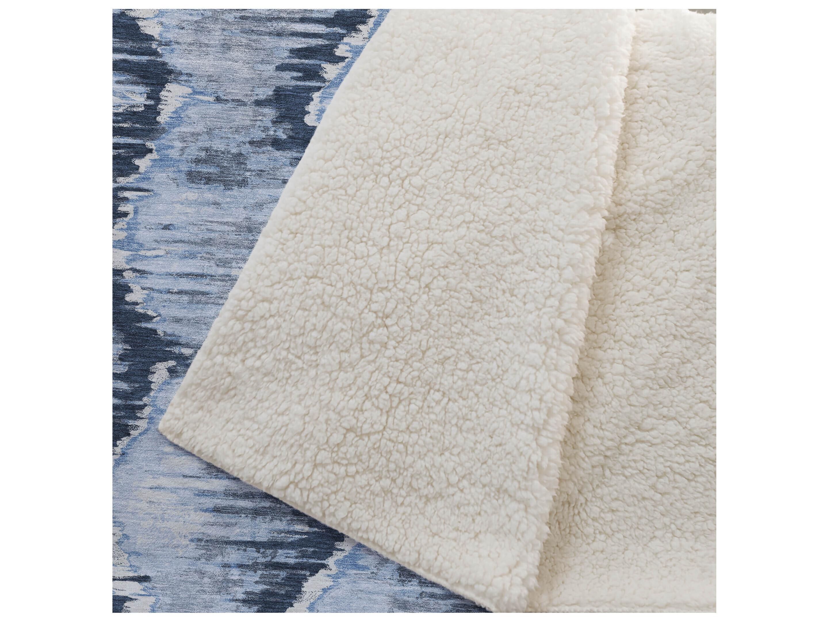 Dalyn Sherpa Blue Polyester Throw
