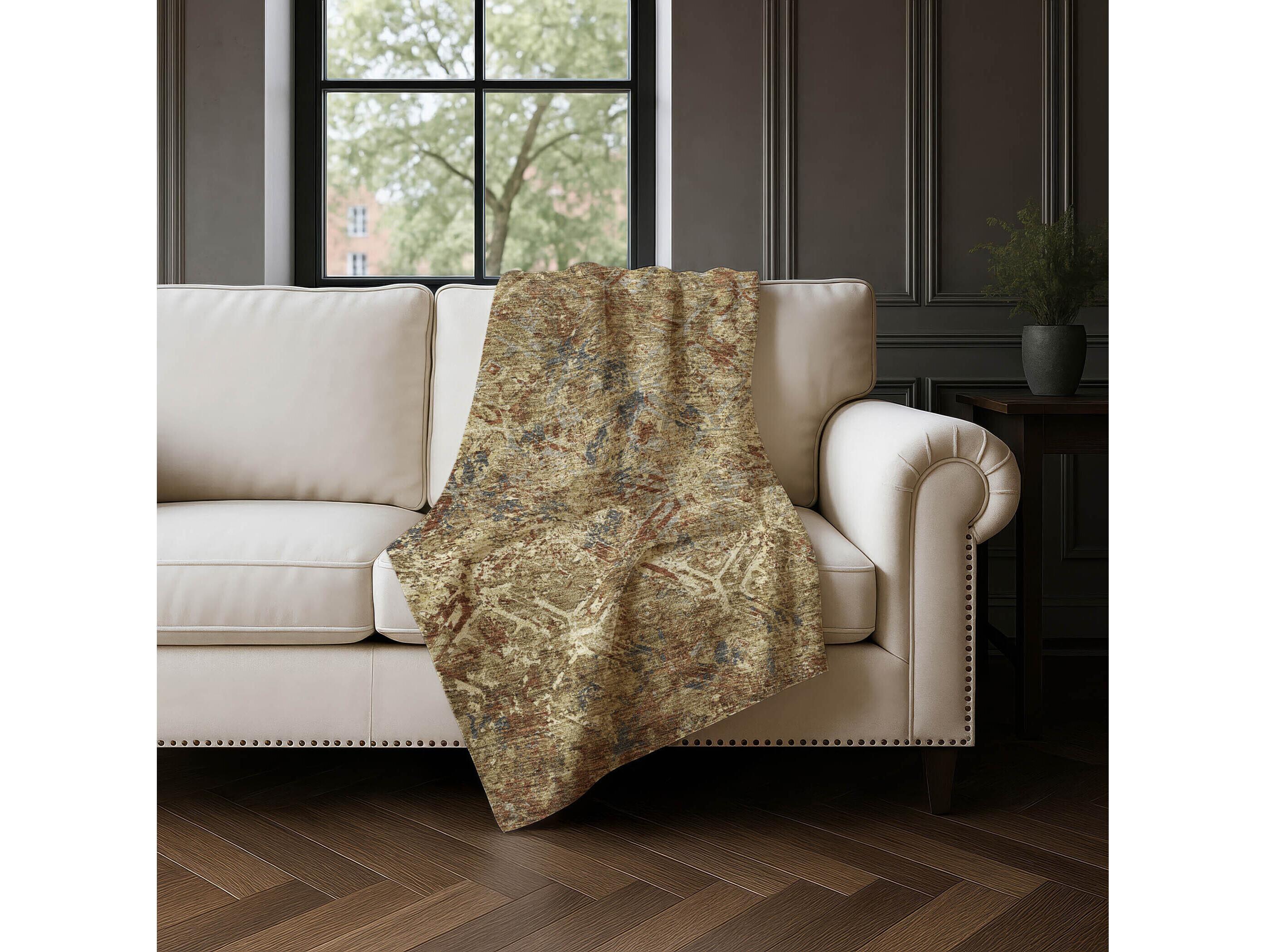Dalyn Sherpa Brown Polyester Throw