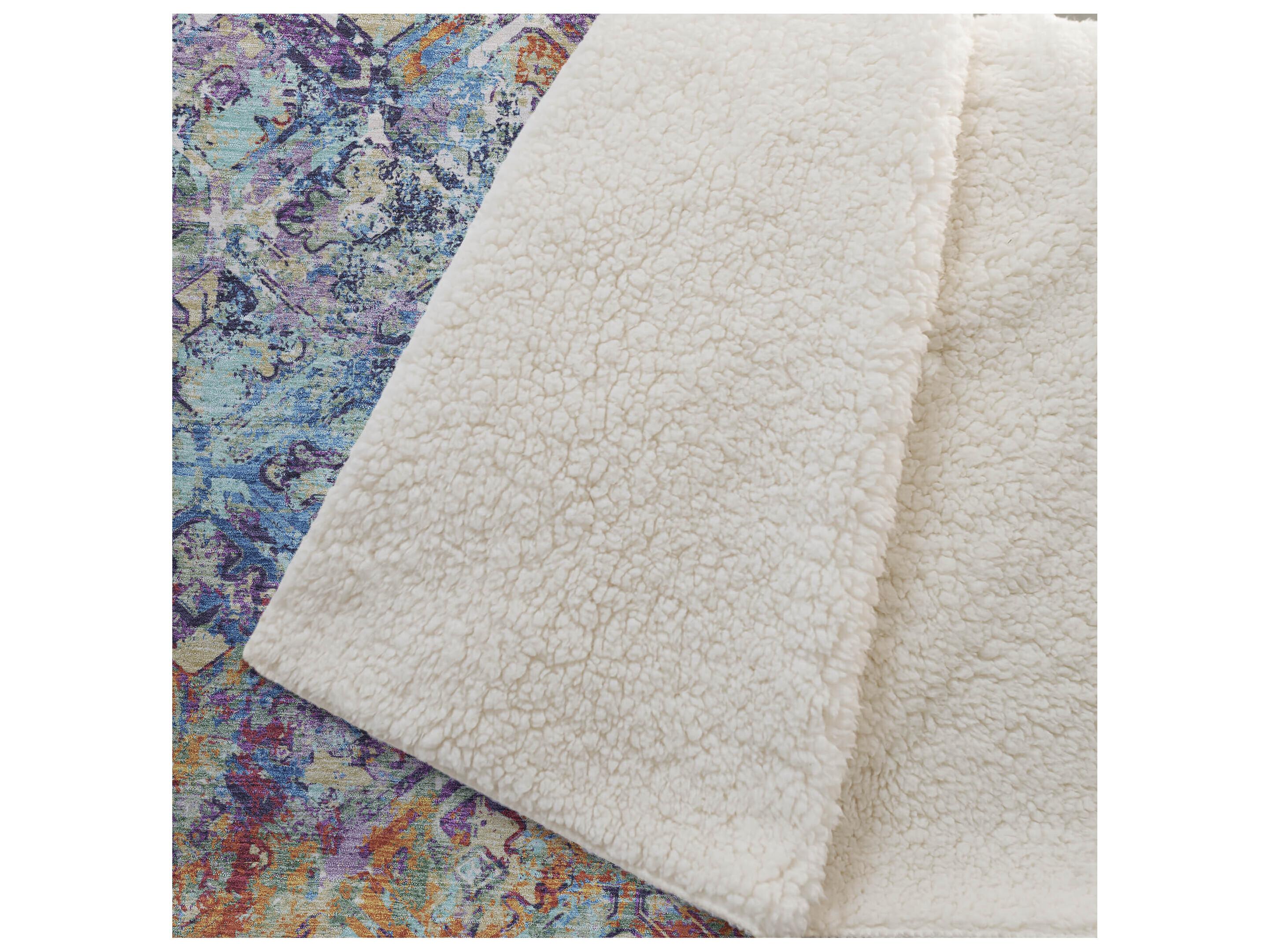 Dalyn Sherpa Orange Polyester Throw