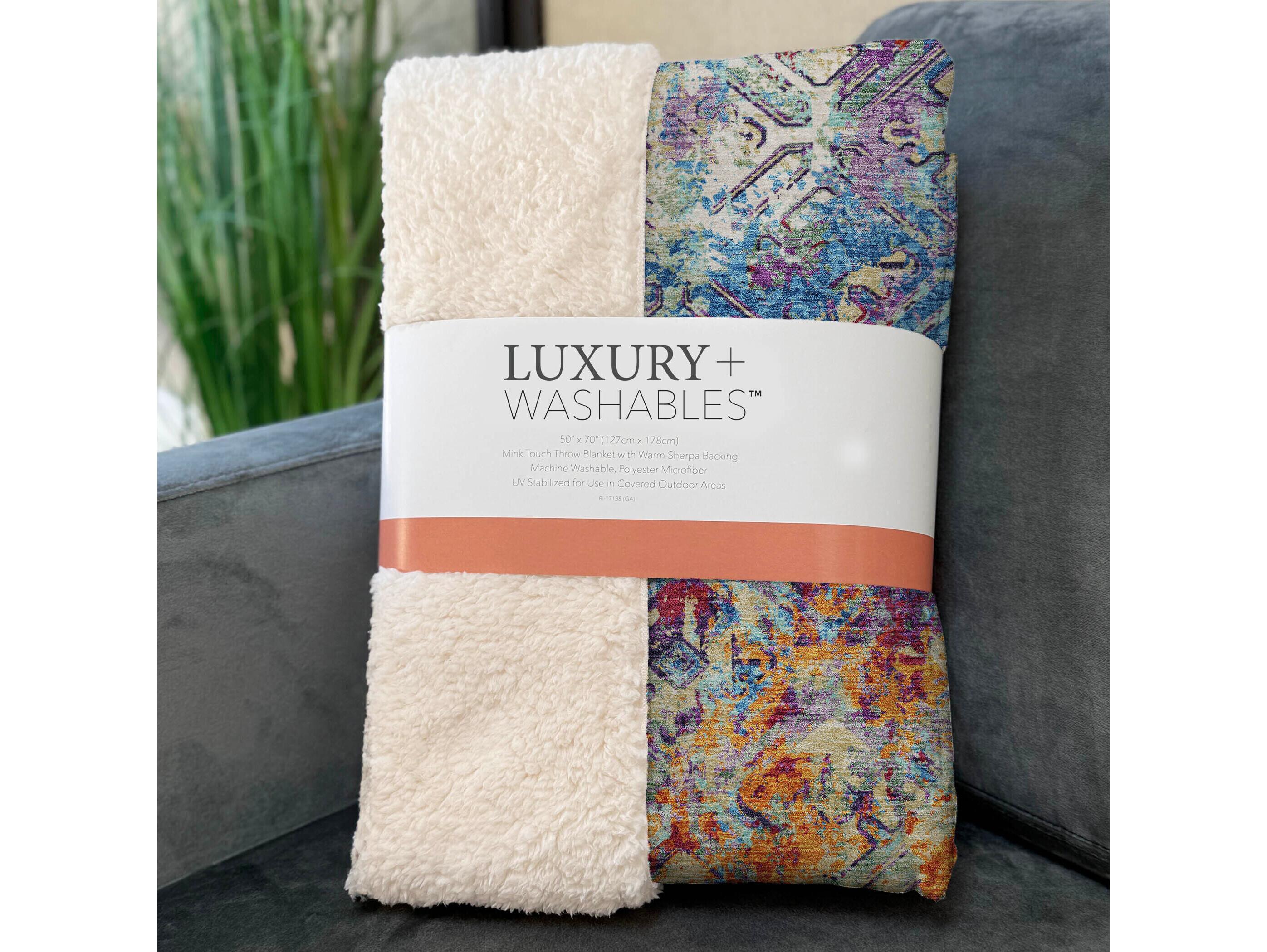 Dalyn Sherpa Orange Polyester Throw