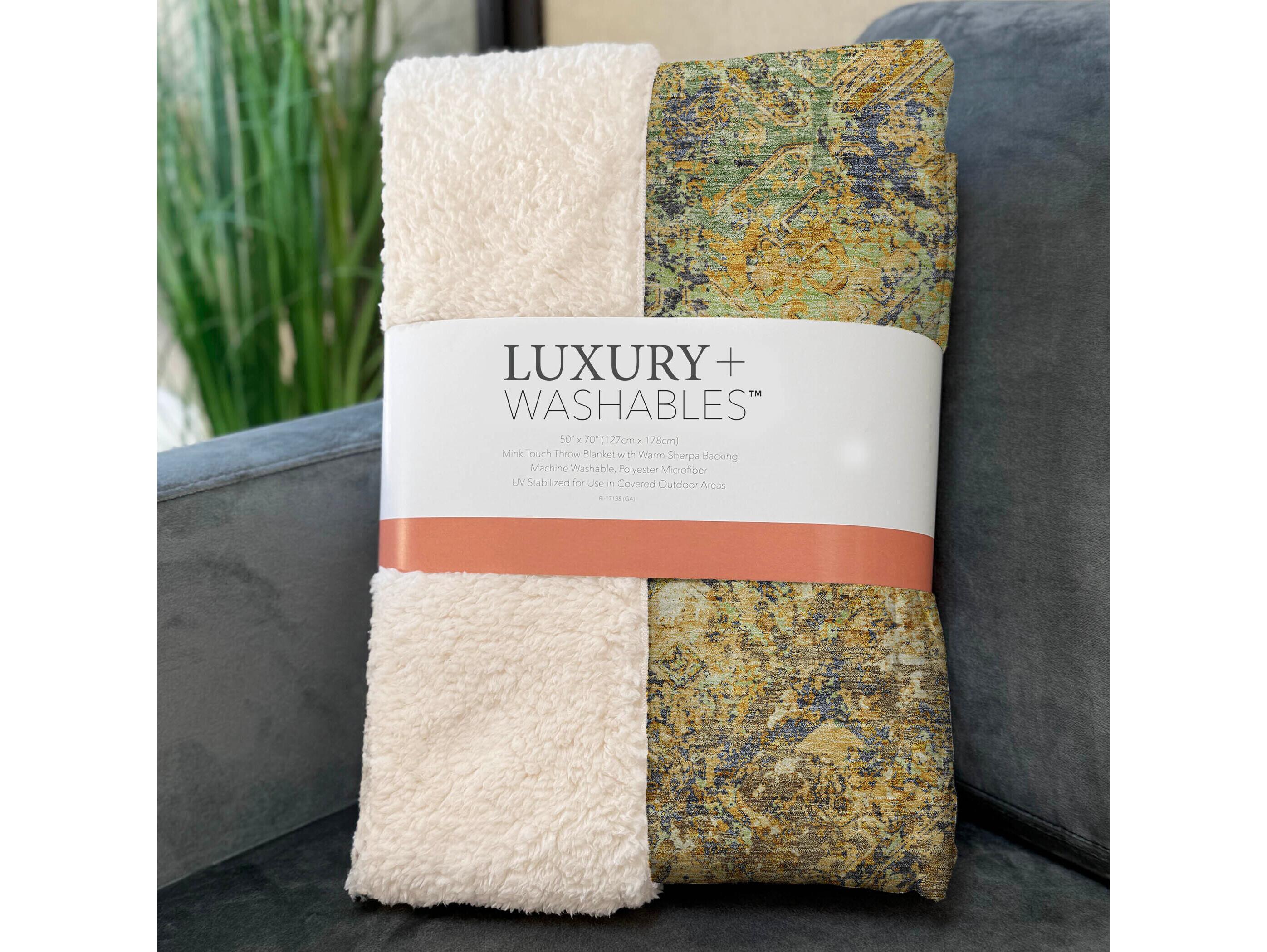 Dalyn Sherpa Gold Polyester Throw