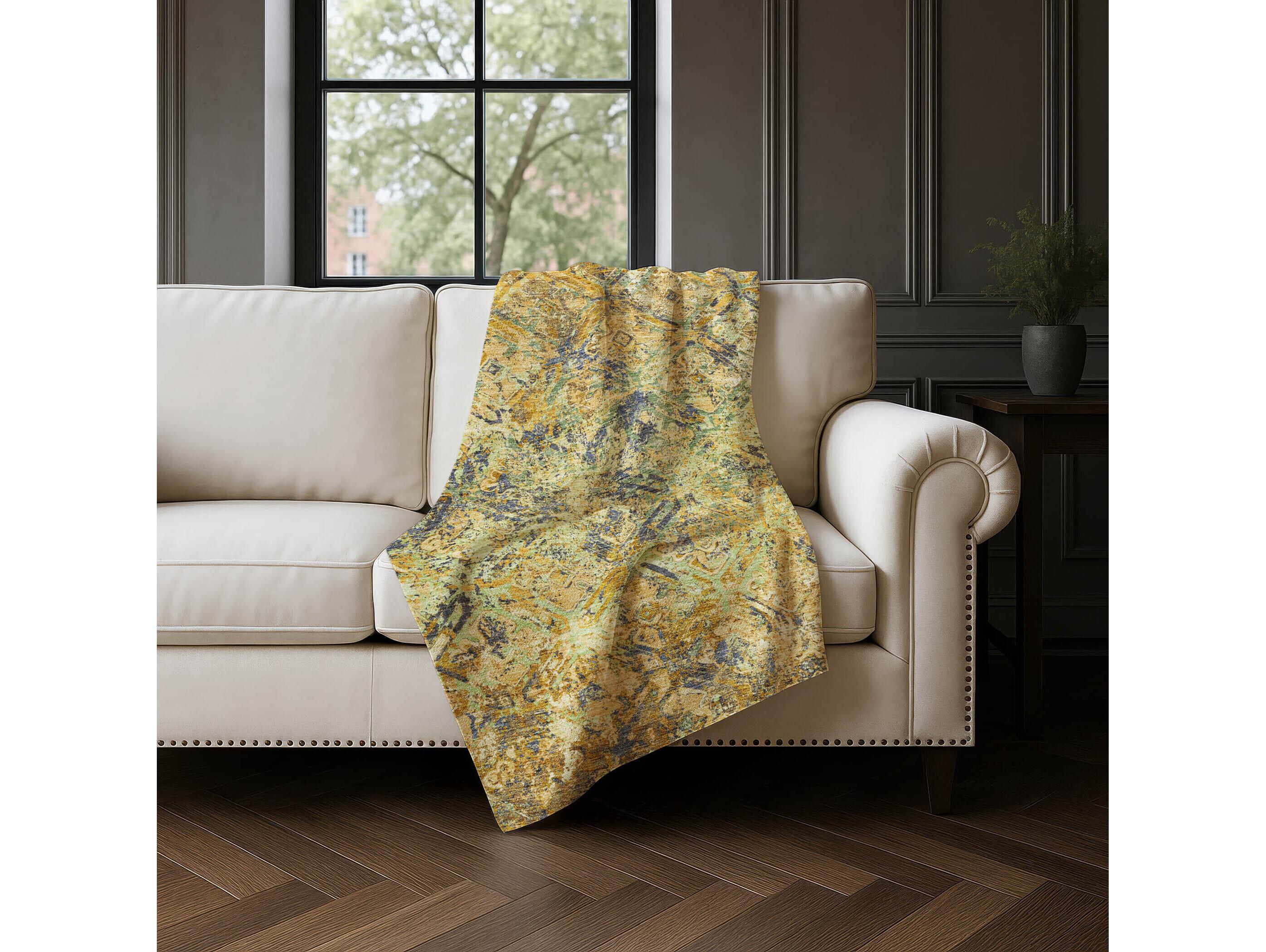 Dalyn Sherpa Gold Polyester Throw