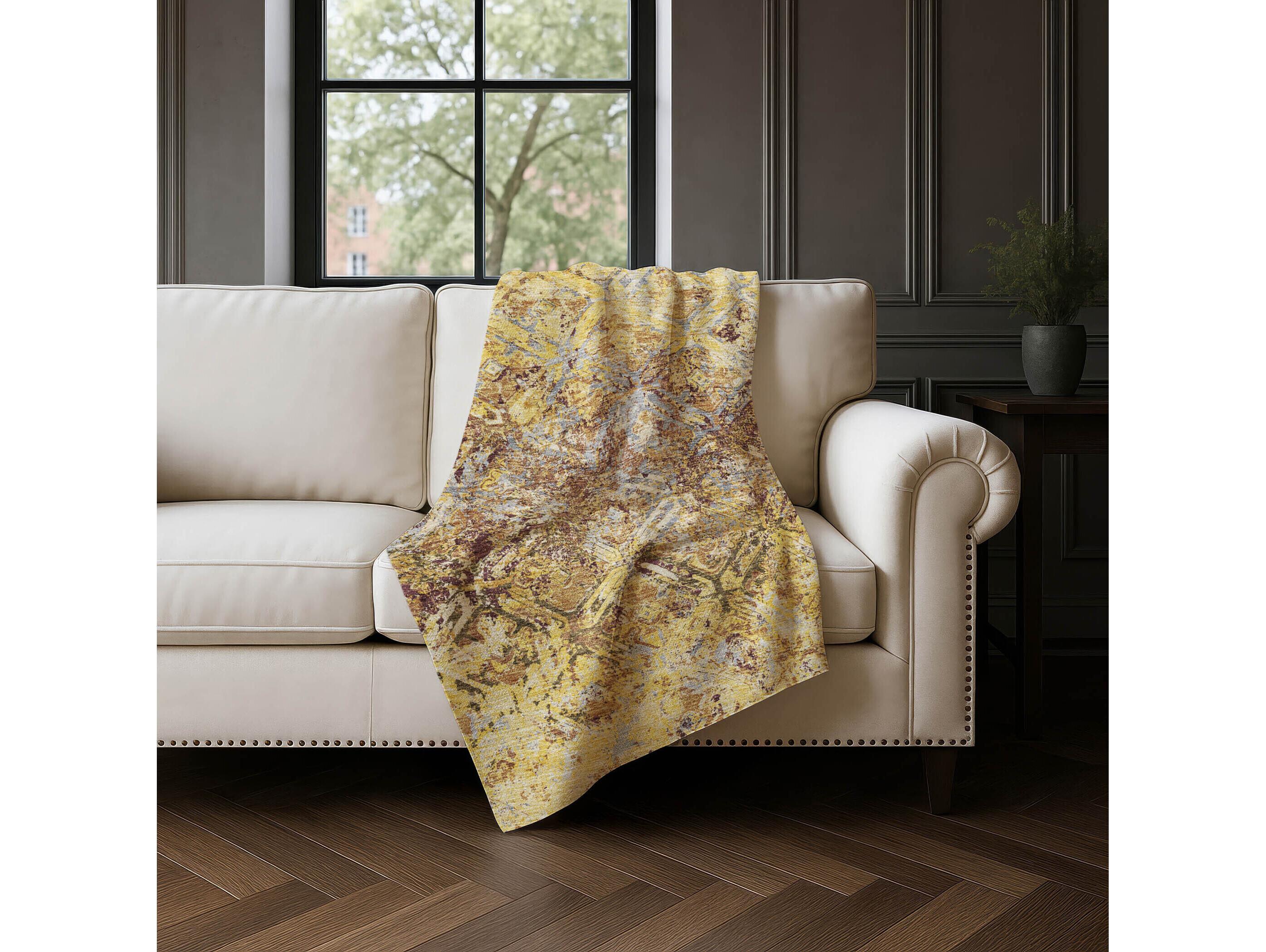 Dalyn Sherpa Gold Polyester Throw