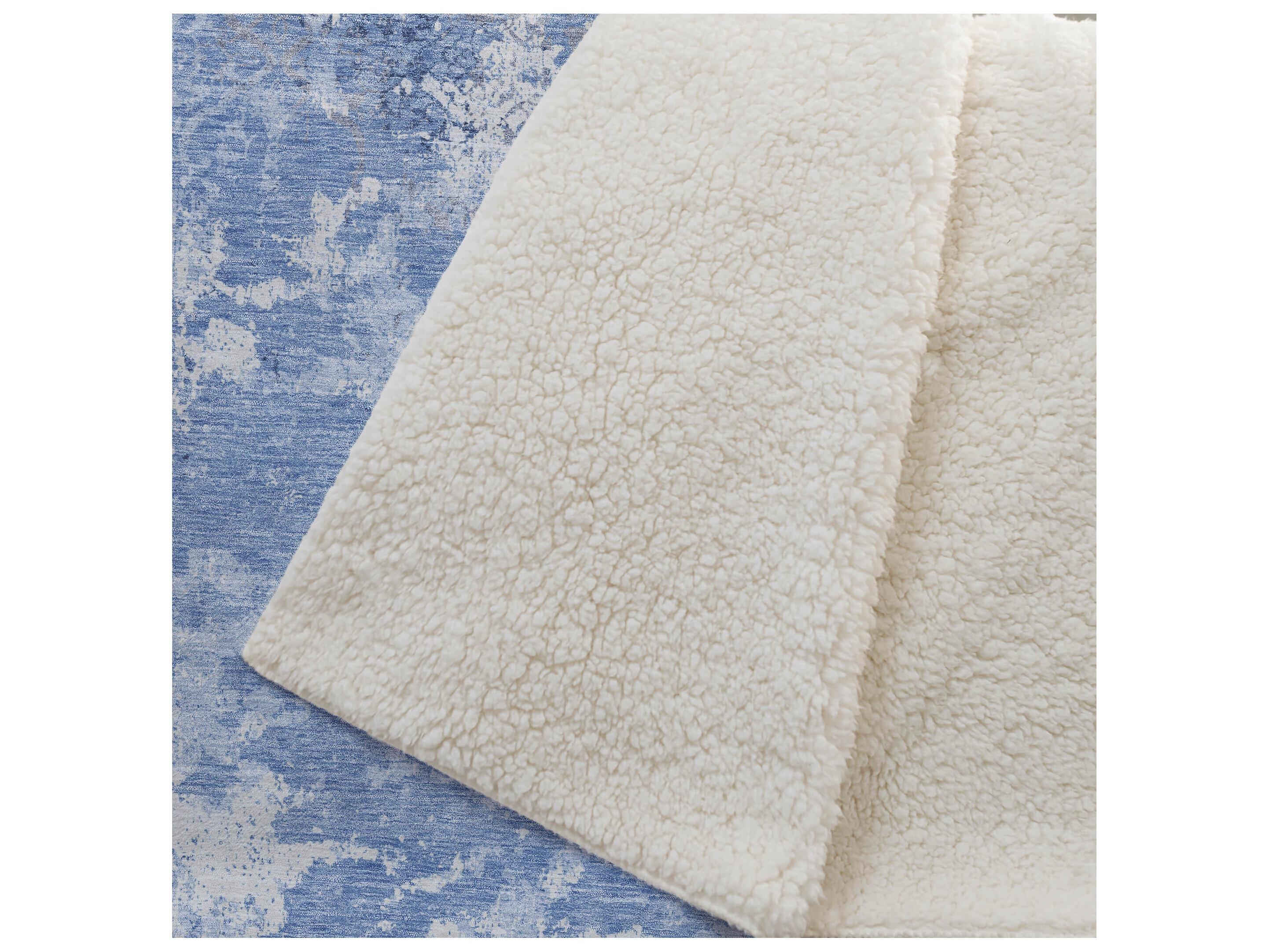 Dalyn Sherpa Blue Polyester Throw