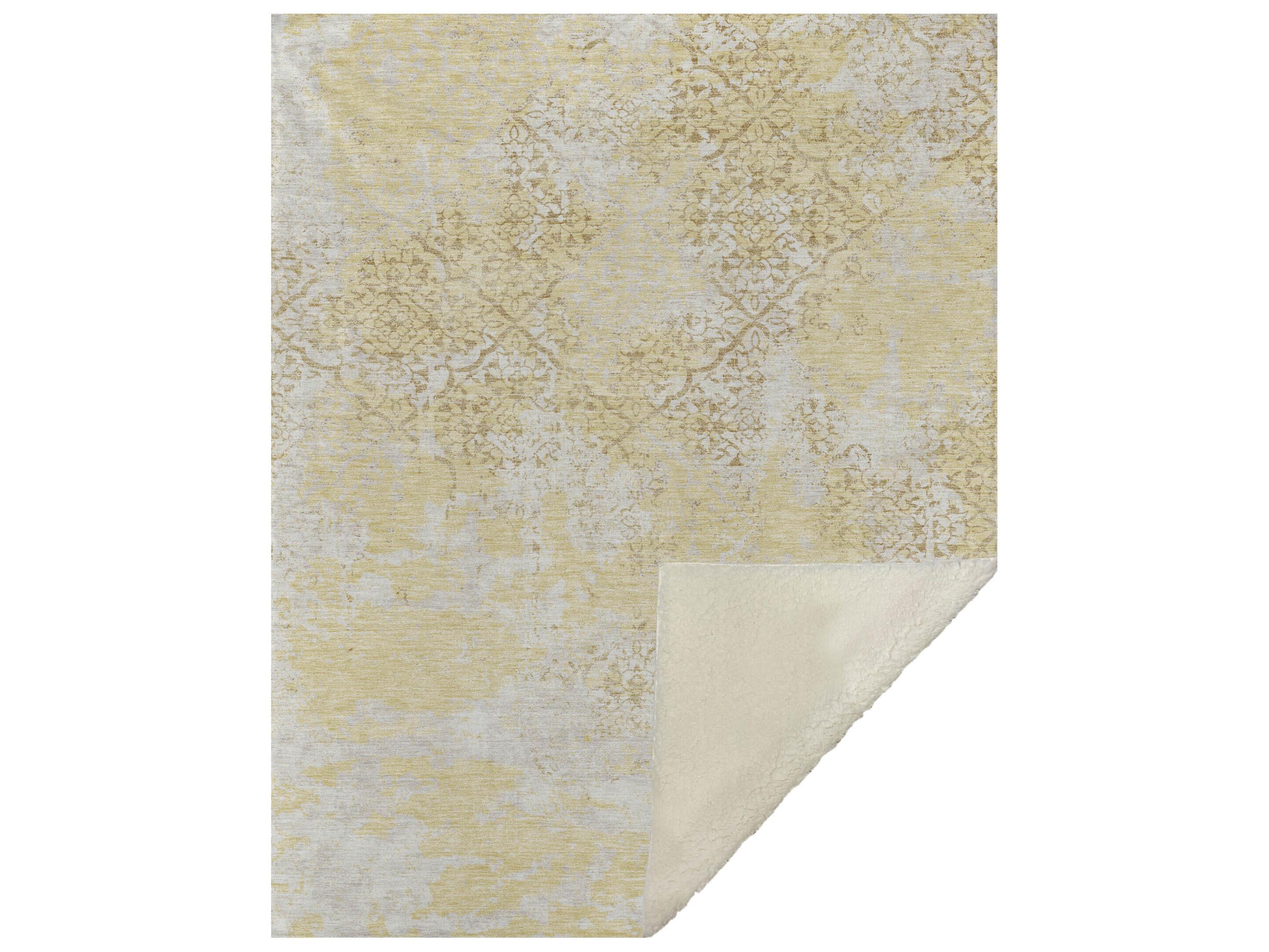 Dalyn Sherpa Gold Polyester Throw
