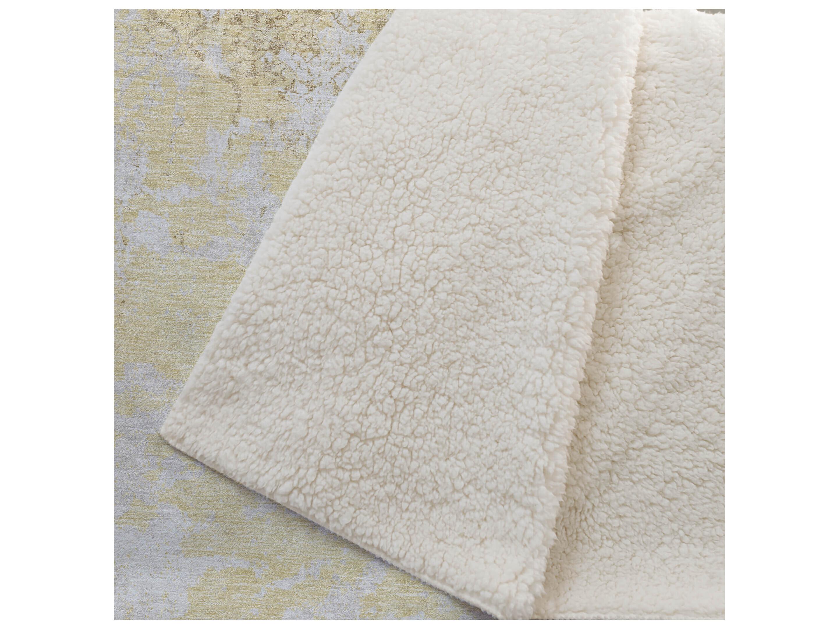 Dalyn Sherpa Gold Polyester Throw