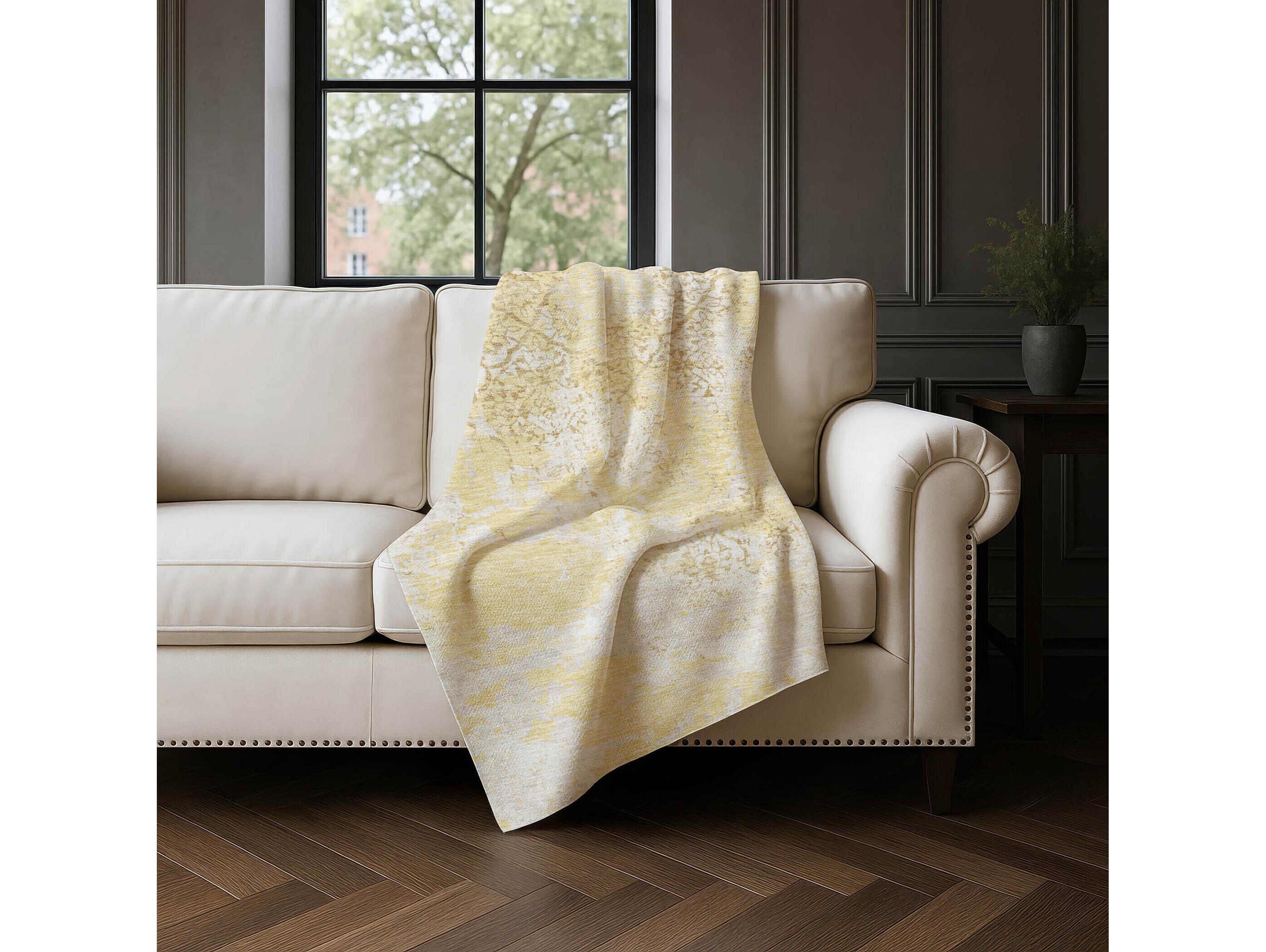 Dalyn Sherpa Gold Polyester Throw