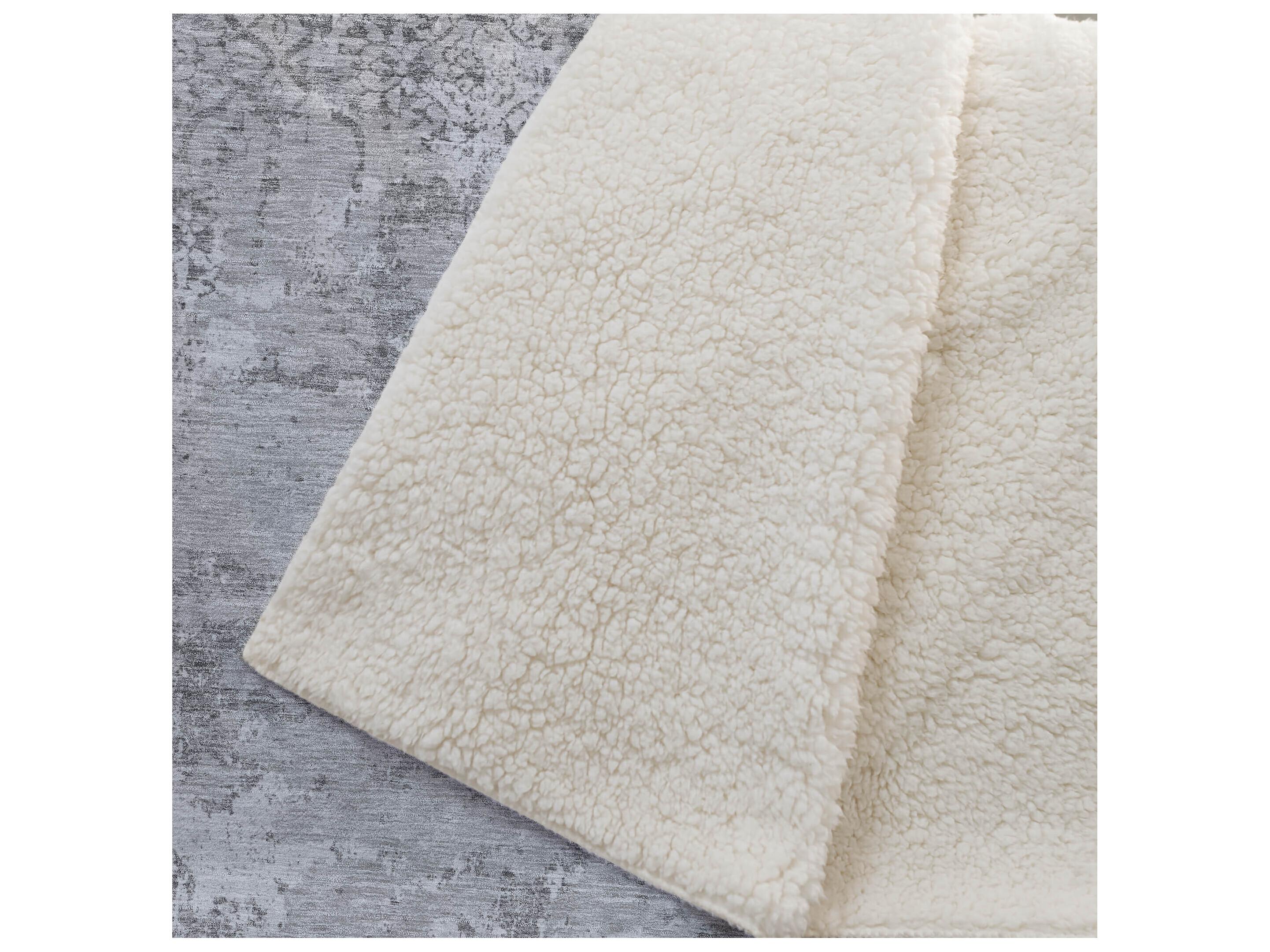 Dalyn Sherpa Gray Polyester Throw