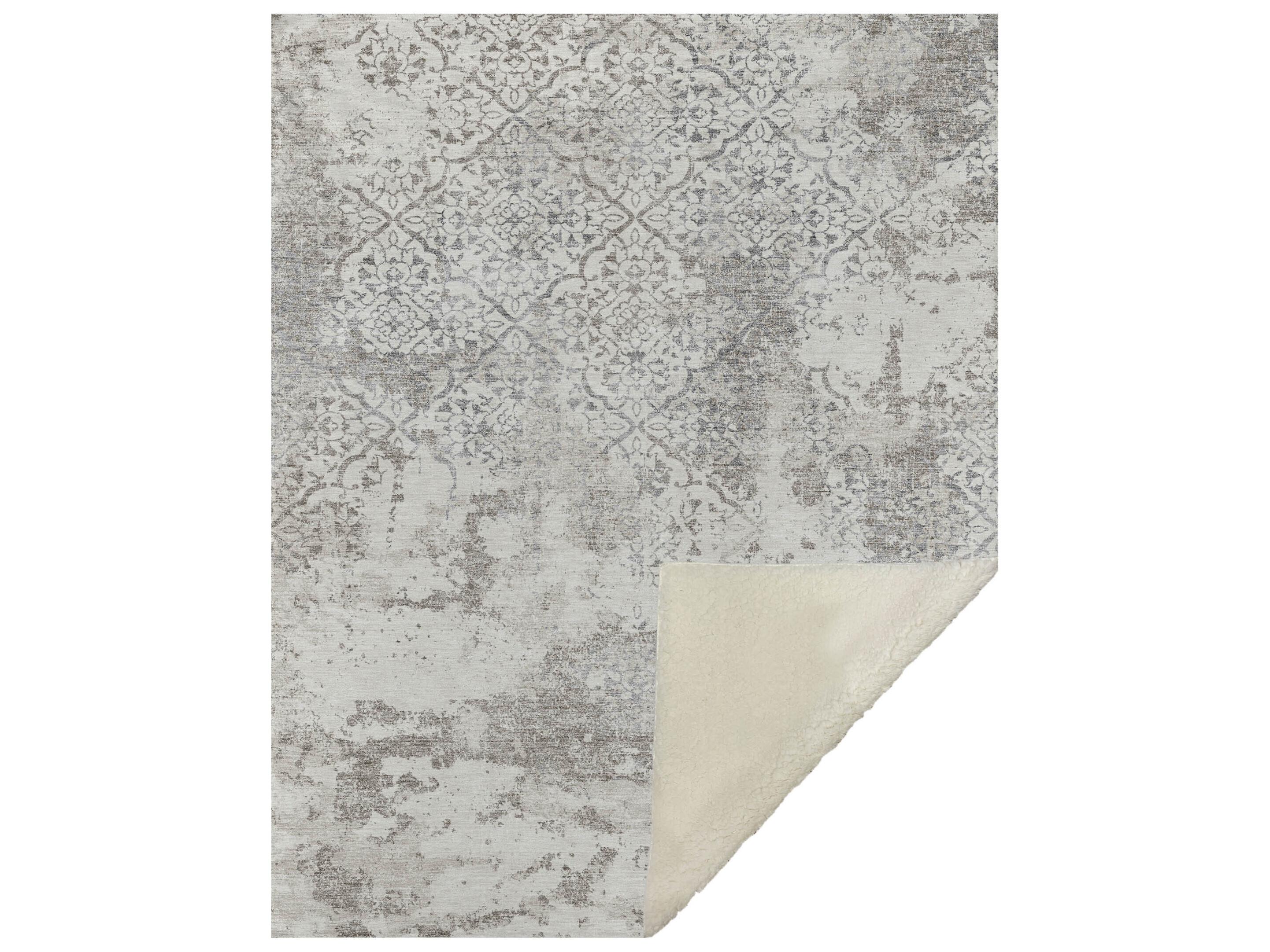 Dalyn Sherpa Ivory Polyester Throw