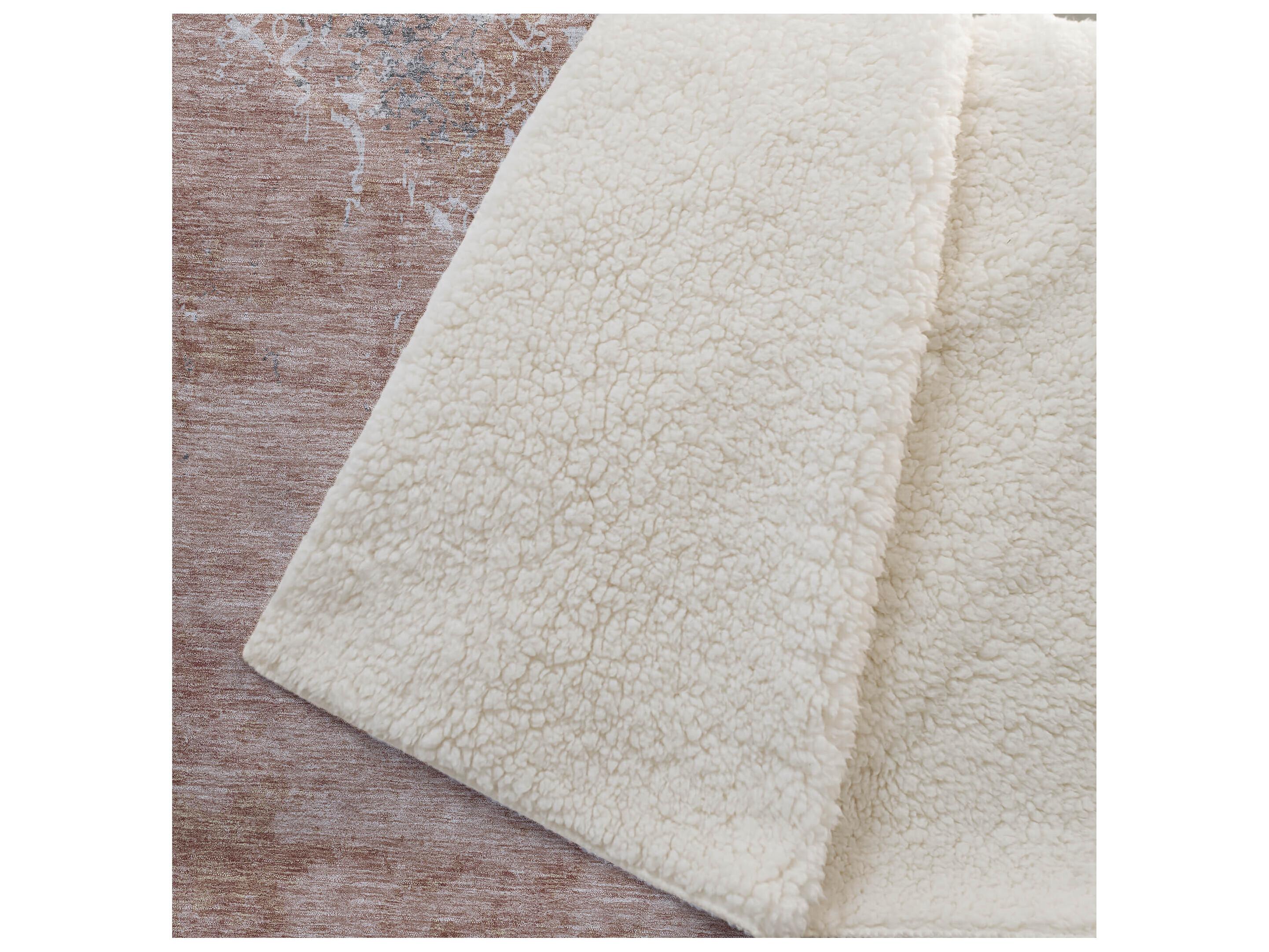 Dalyn Sherpa Orange Polyester Throw