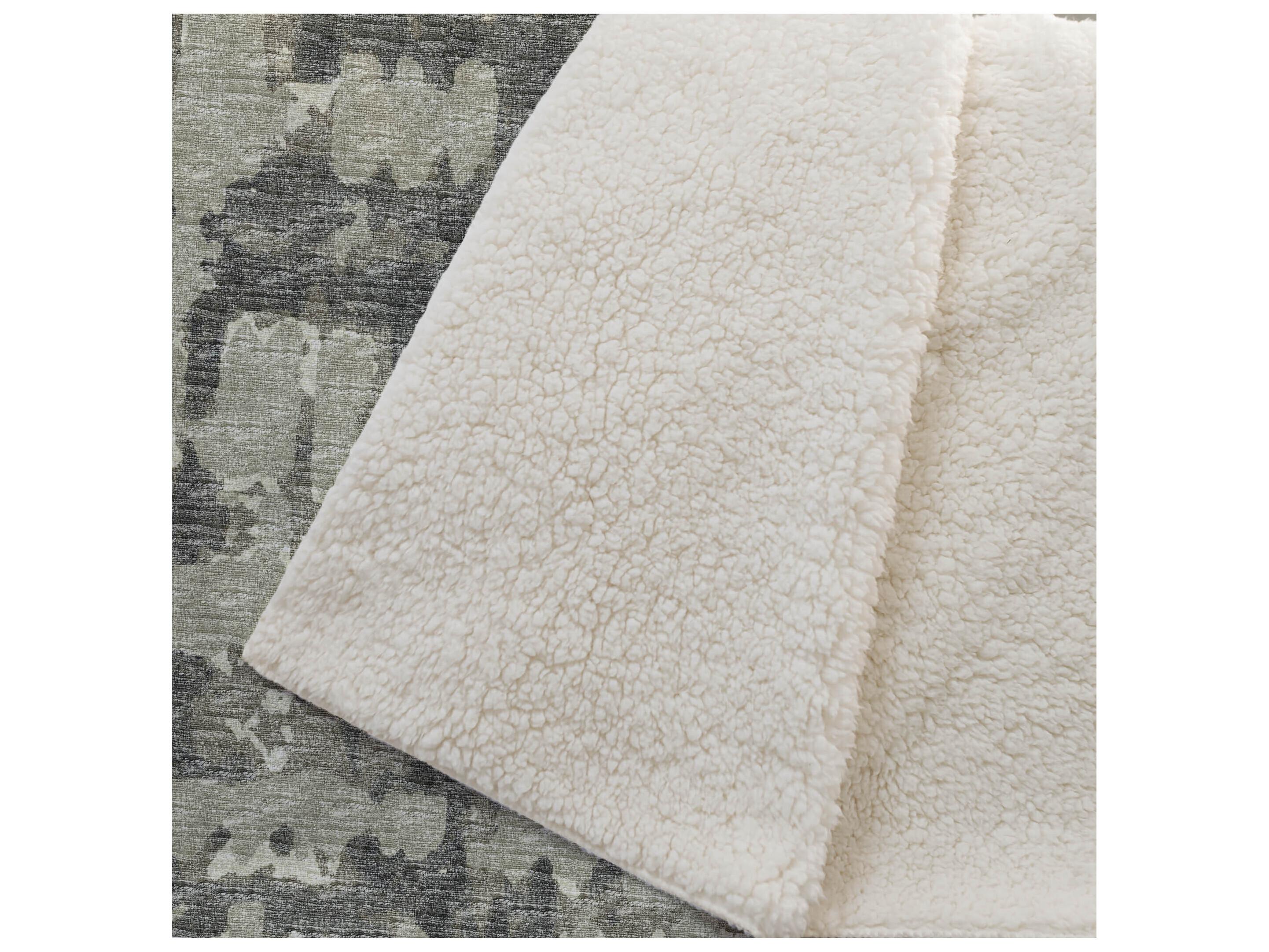 Dalyn Sherpa Neutral Polyester Throw