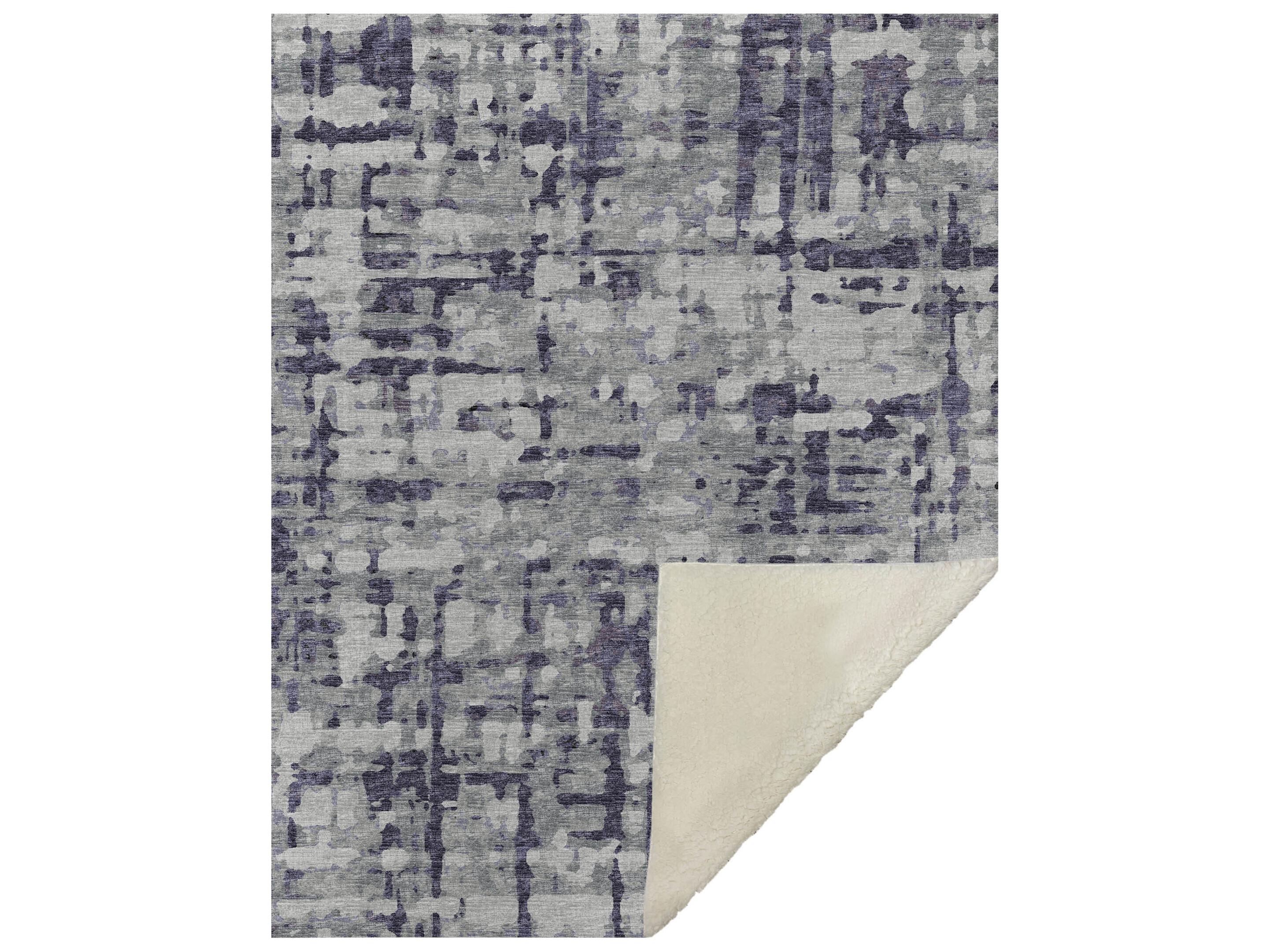 Dalyn Sherpa Purple Polyester Throw