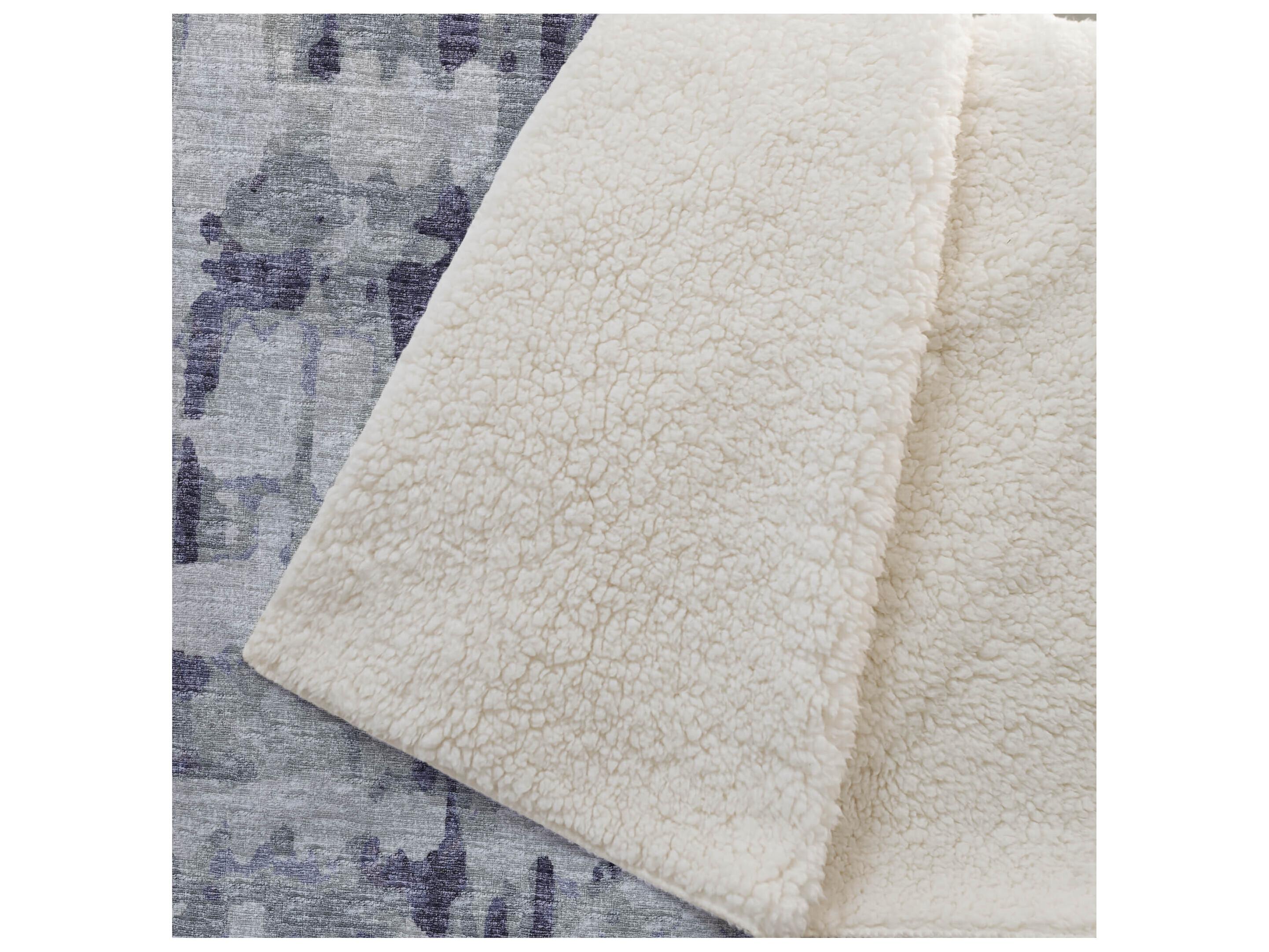 Dalyn Sherpa Purple Polyester Throw