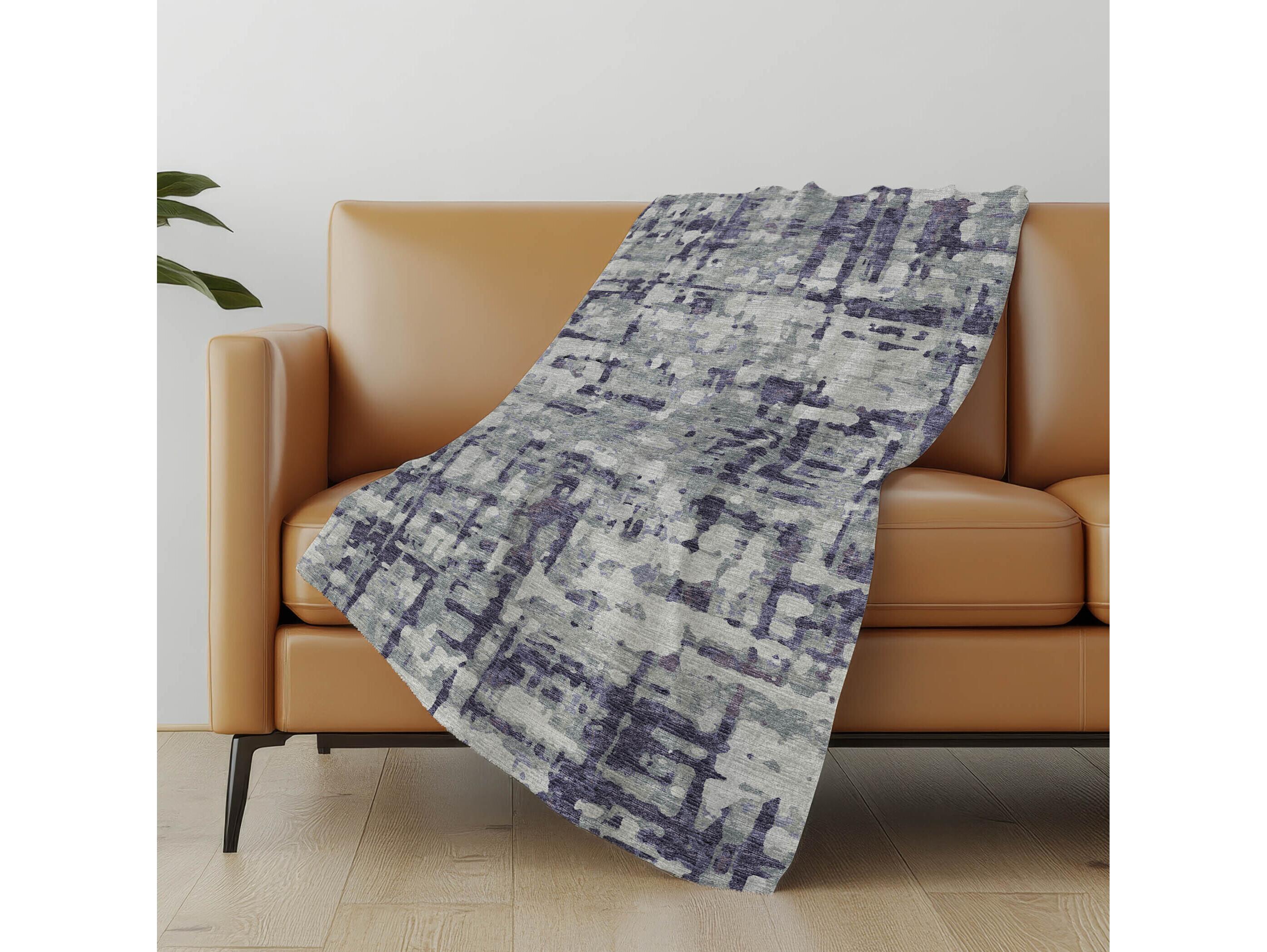Dalyn Sherpa Purple Polyester Throw