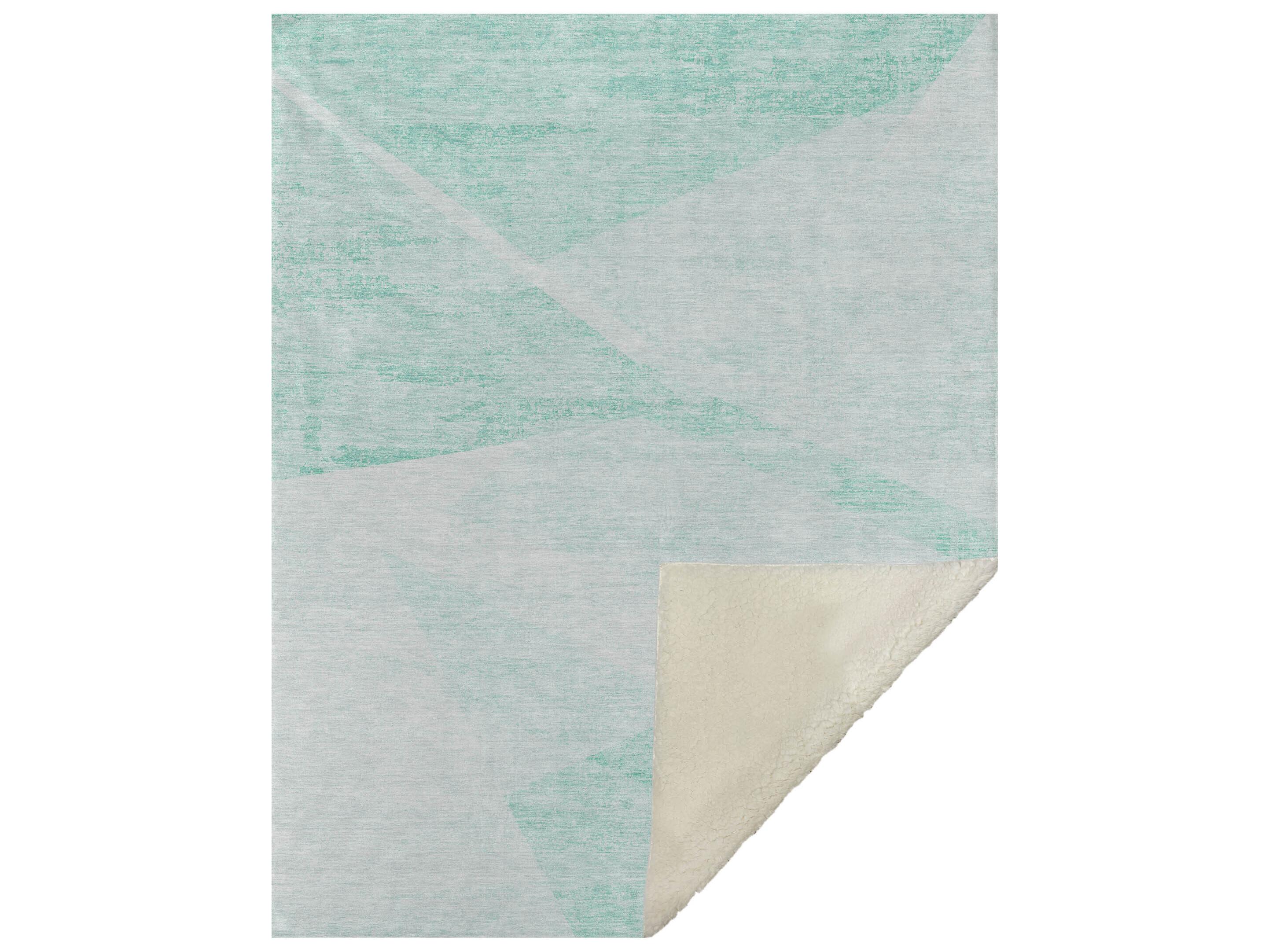 Dalyn Sherpa Teal Polyester Throw