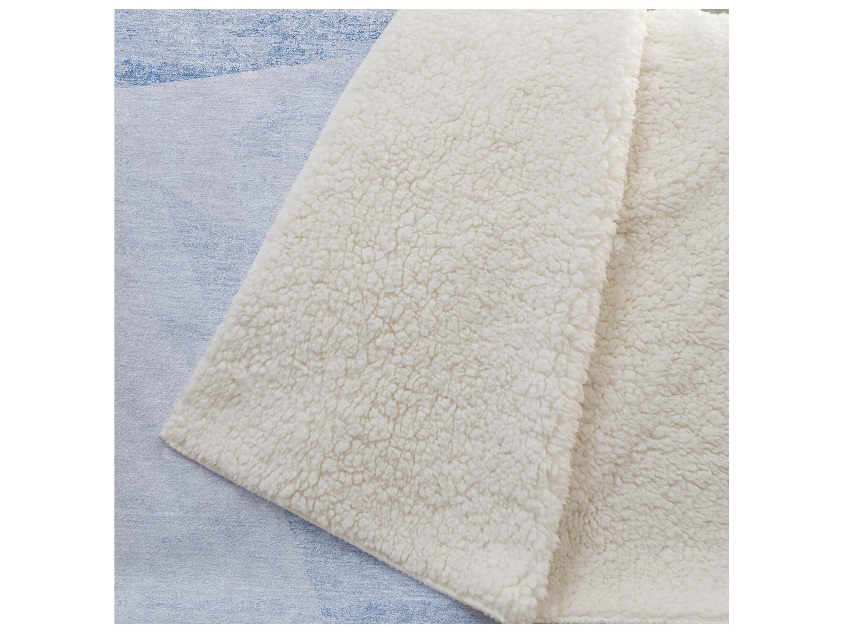 Dalyn Sherpa Blue Polyester Throw