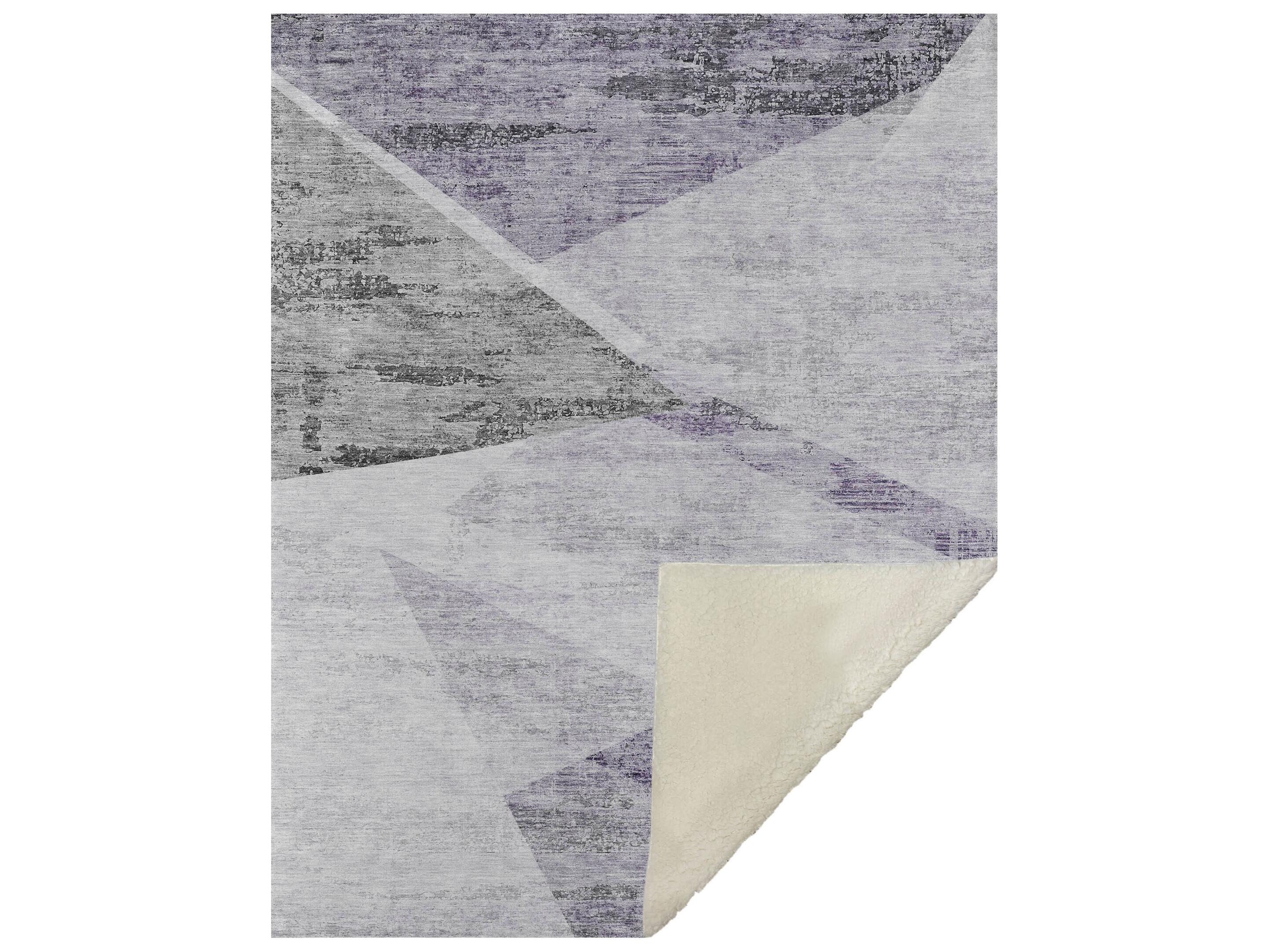Dalyn Sherpa Purple Polyester Throw