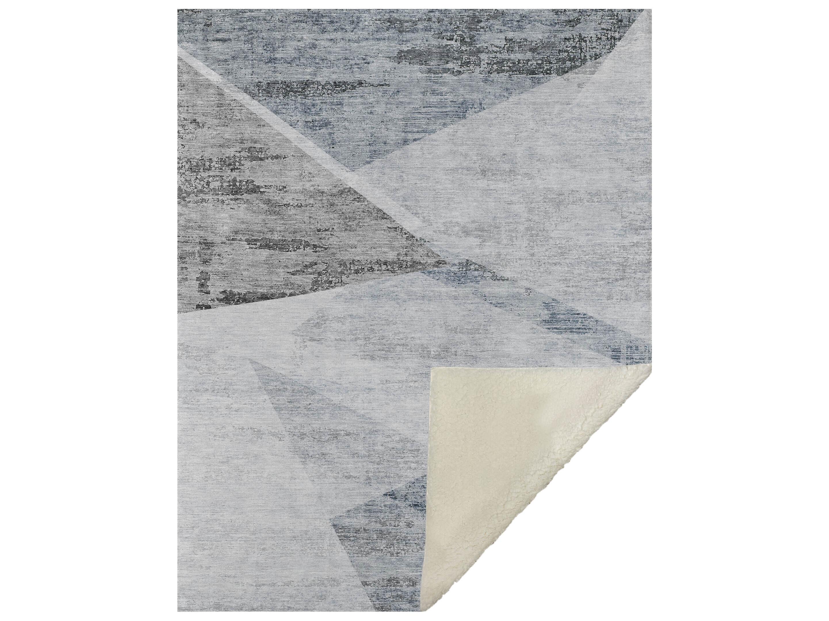 Dalyn Sherpa Blue Polyester Throw