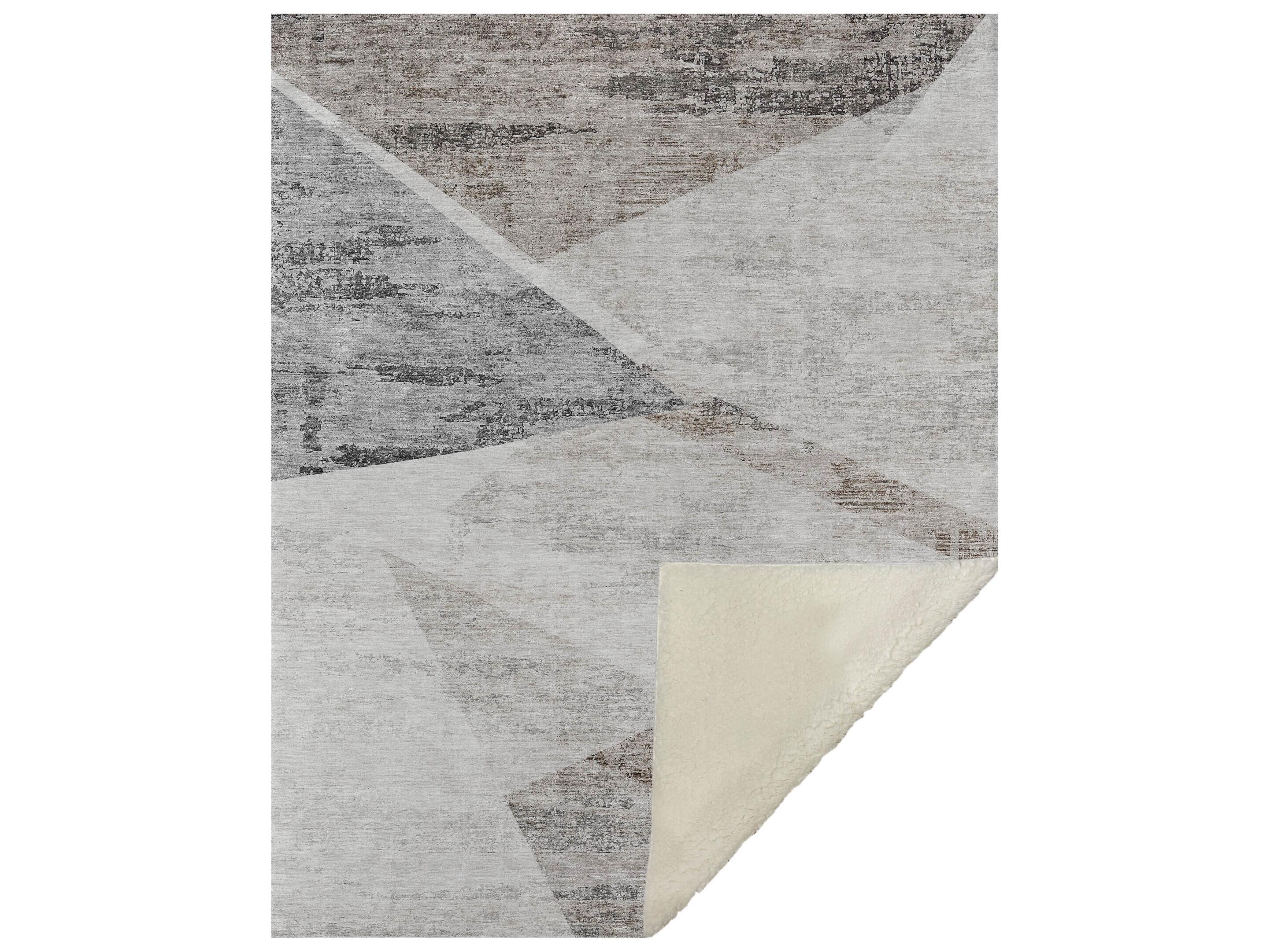 Dalyn Sherpa Gray Polyester Throw