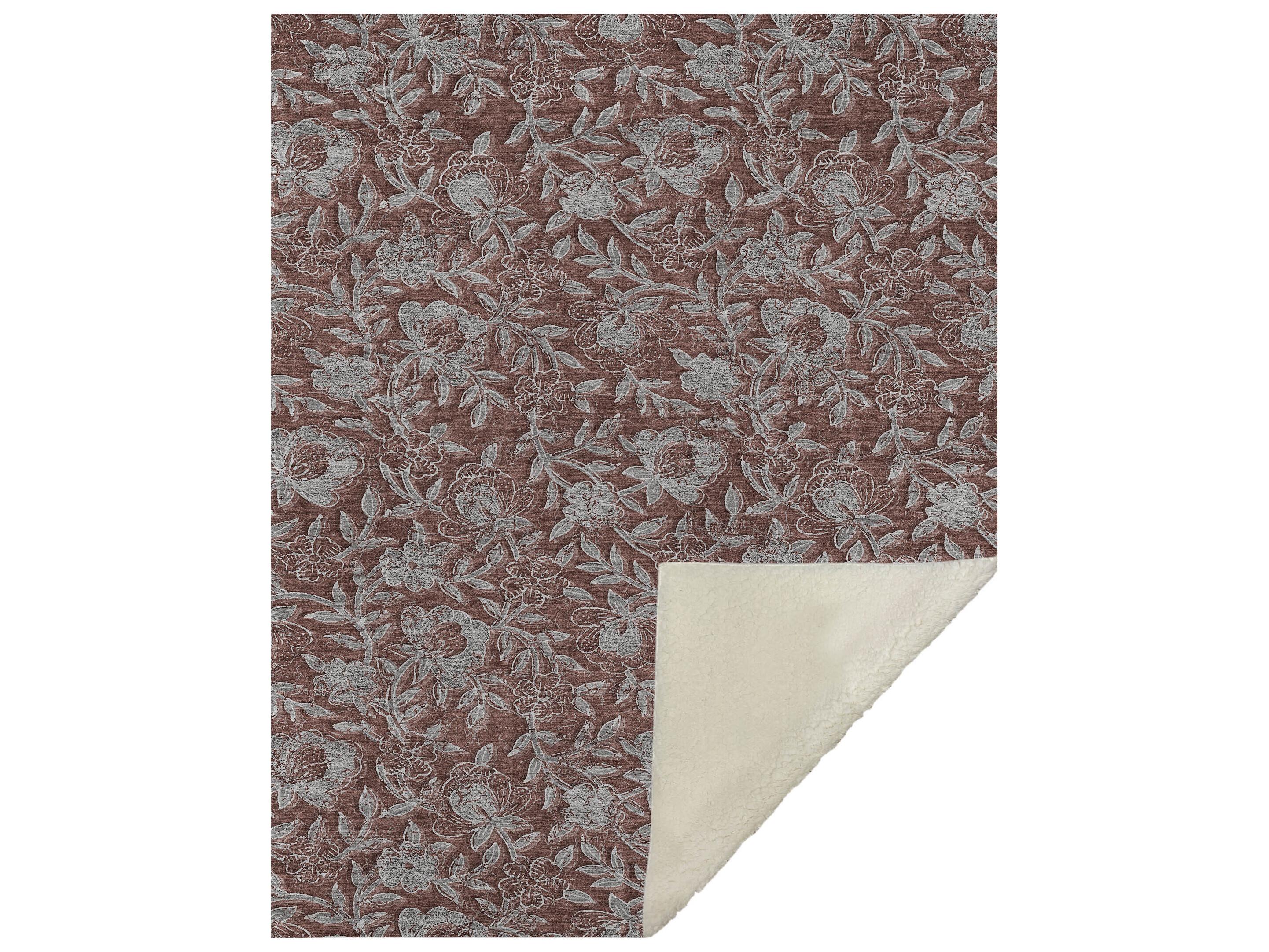 Dalyn Sherpa Orange Polyester Throw