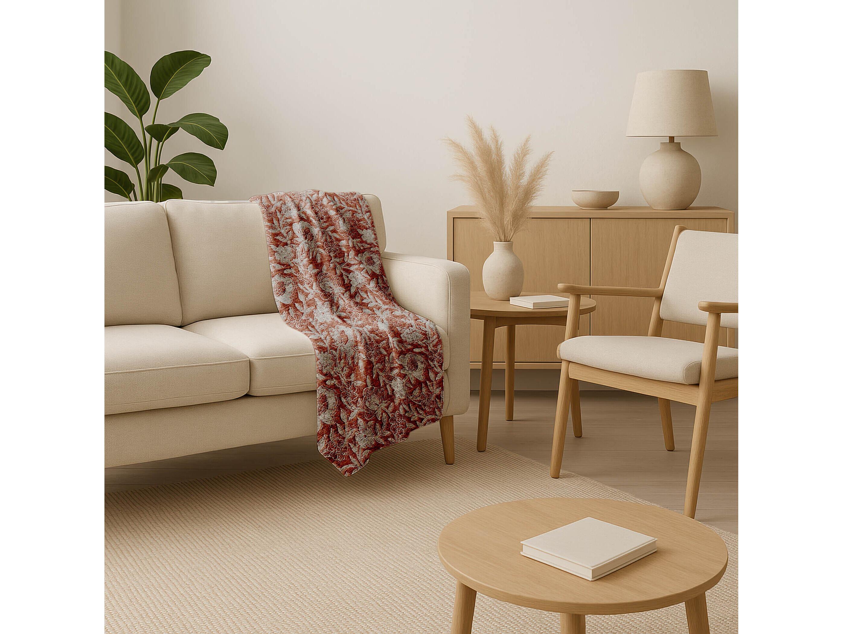 Dalyn Sherpa Orange Polyester Throw