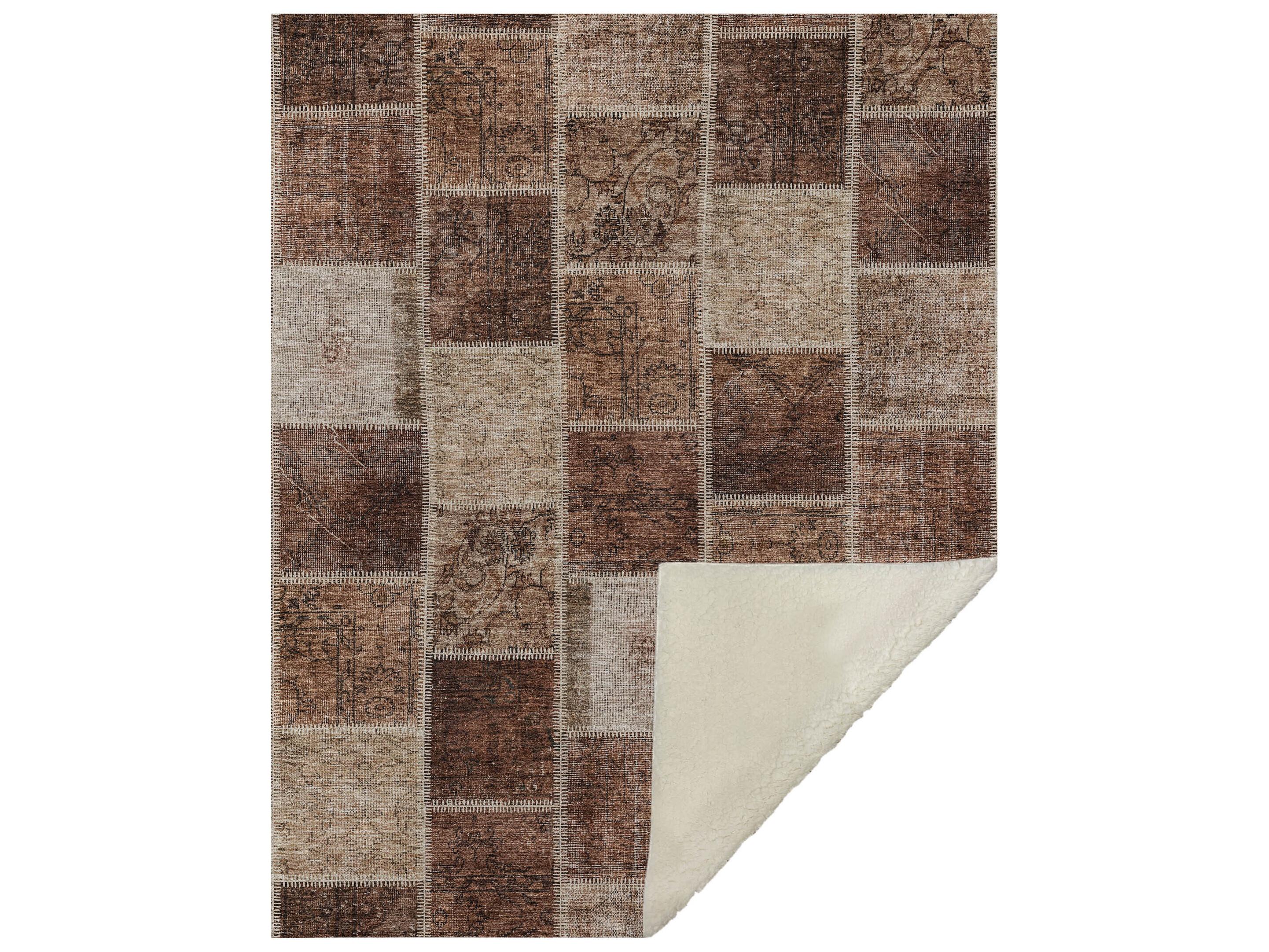 Dalyn Sherpa Orange Polyester Throw