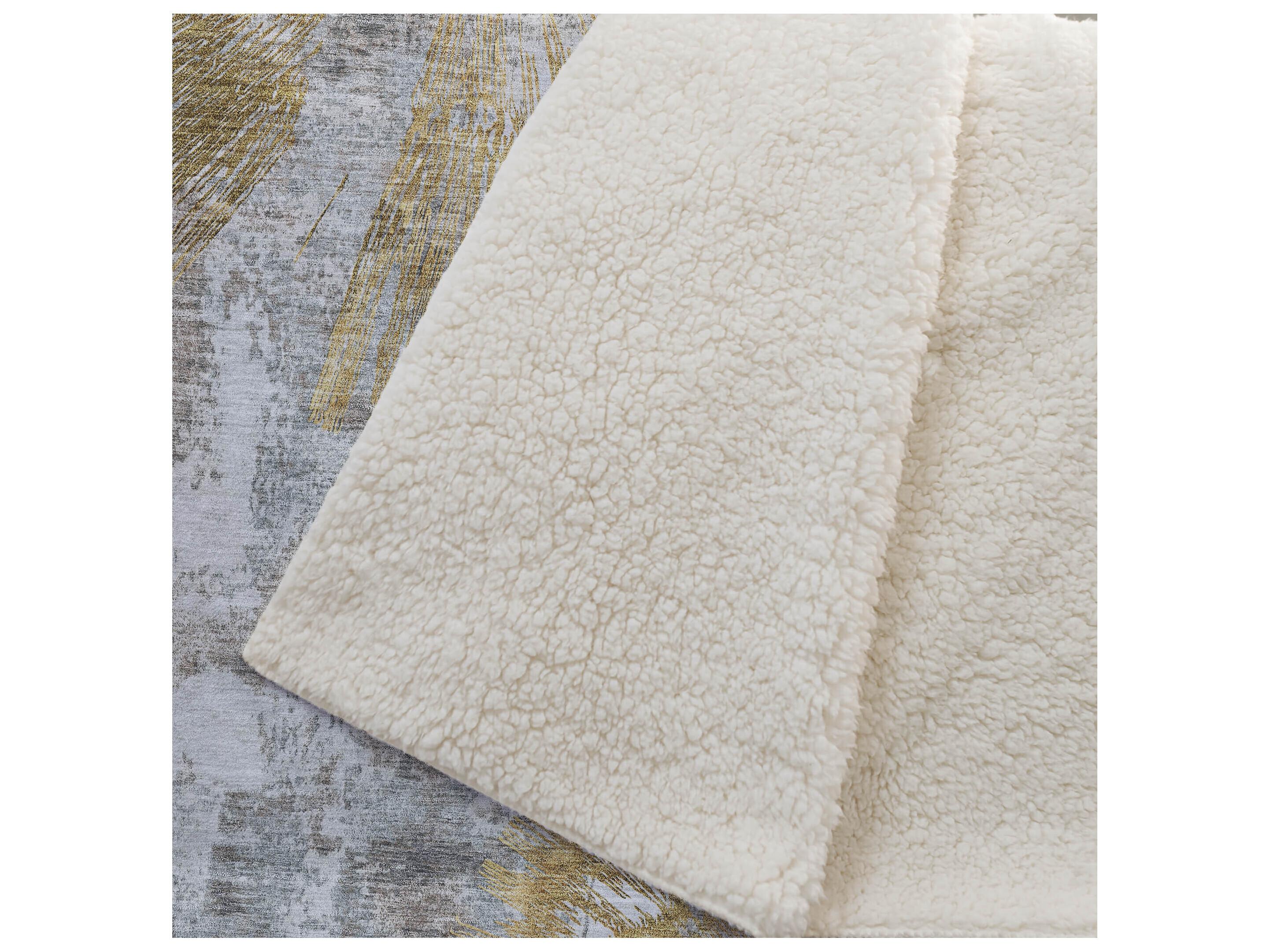 Dalyn Sherpa Gold Polyester Throw