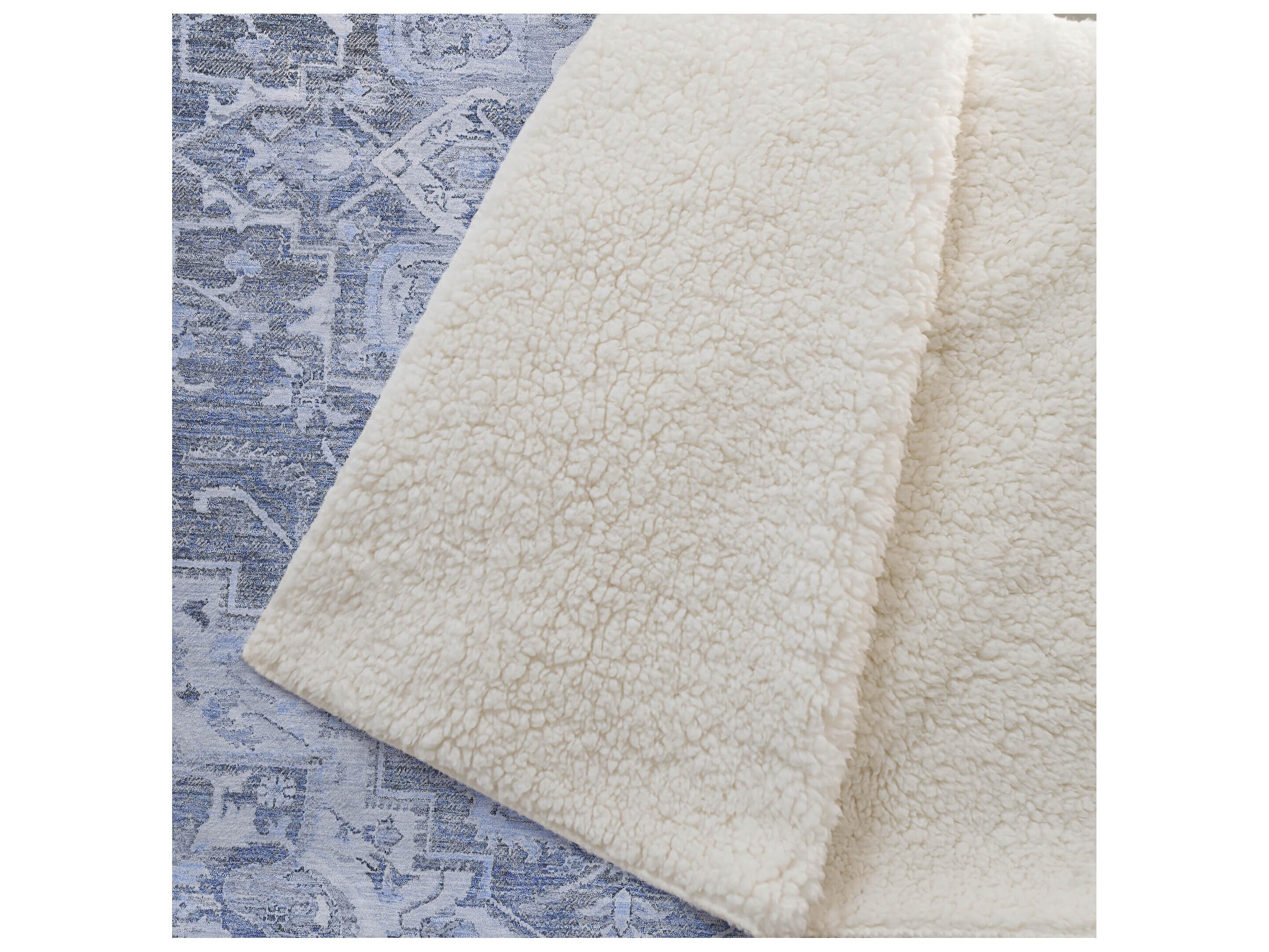 Dalyn Sherpa Blue Polyester Throw