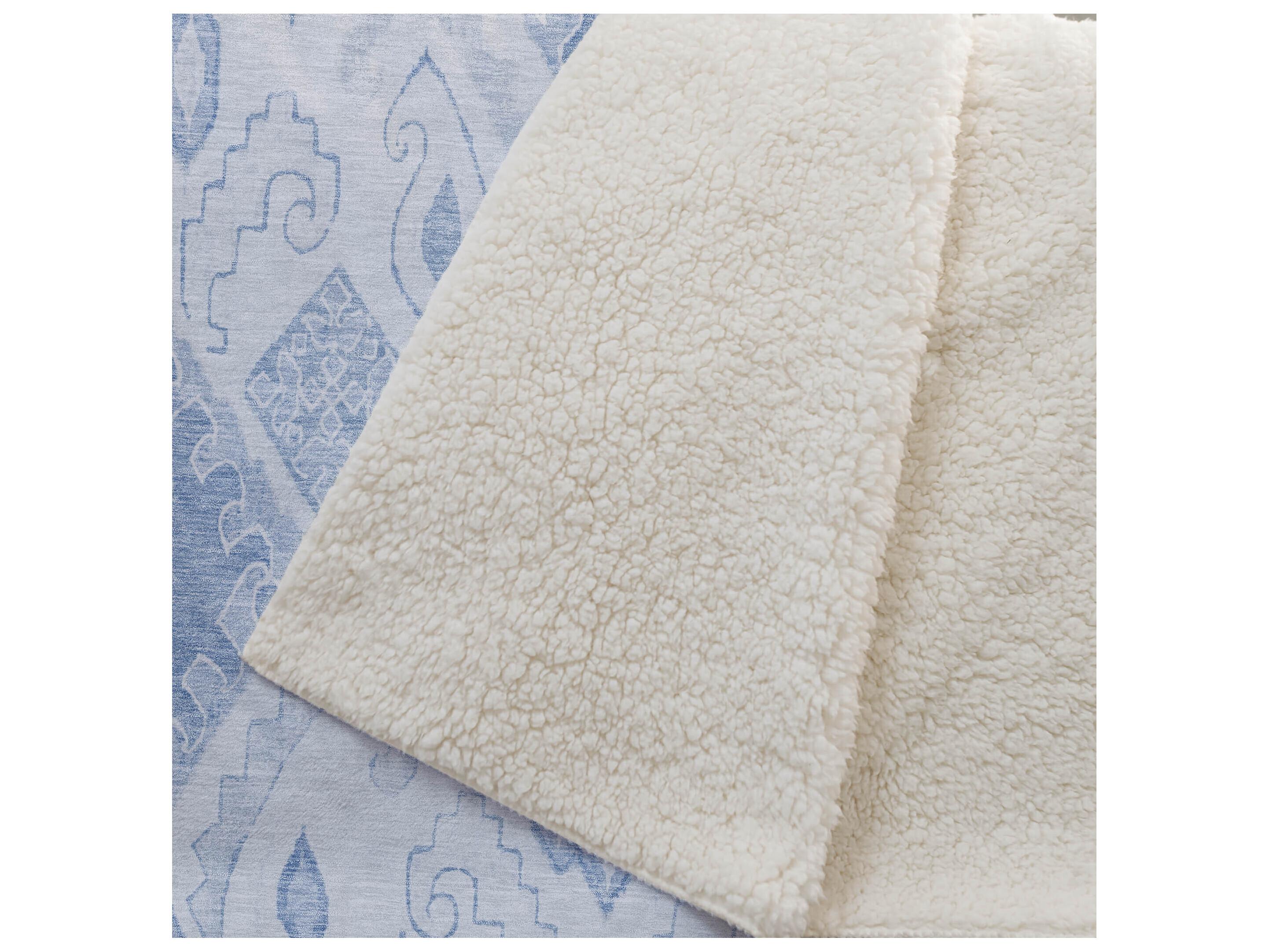Dalyn Sherpa Blue Polyester Throw
