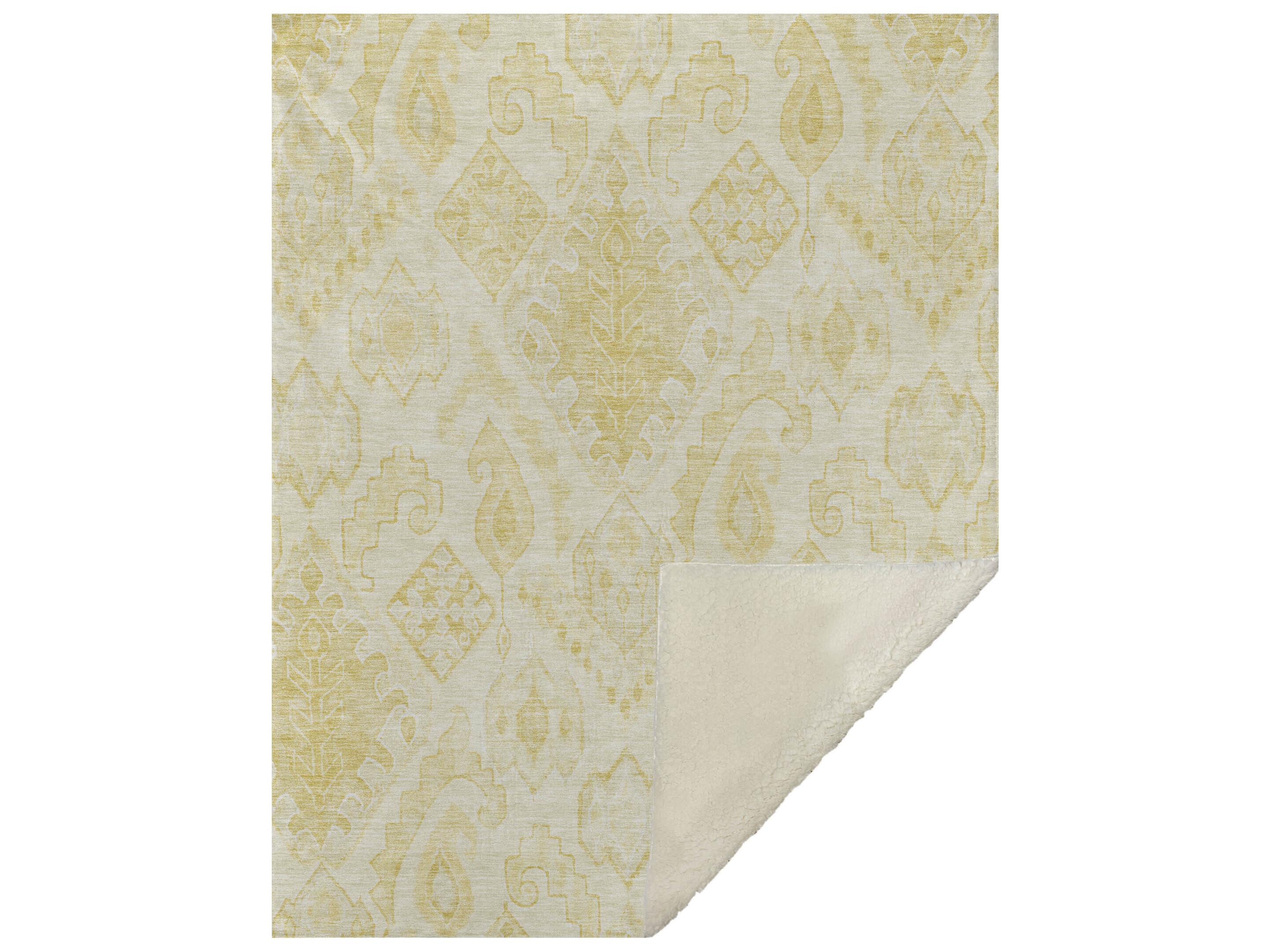 Dalyn Sherpa Gold Polyester Throw