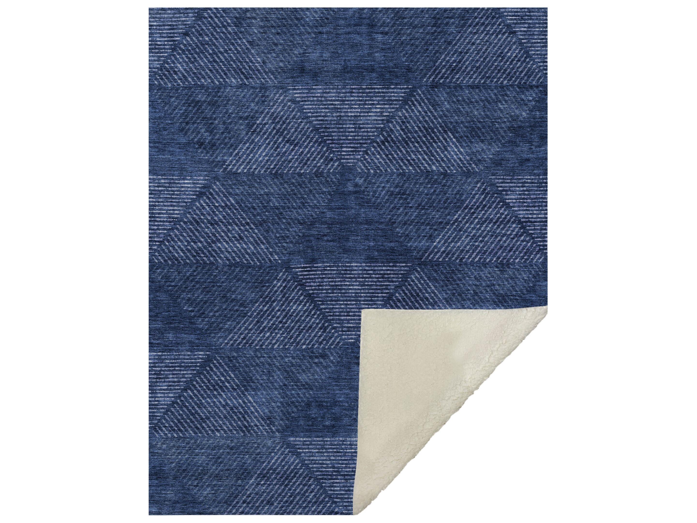 Dalyn Sherpa Blue Polyester Throw