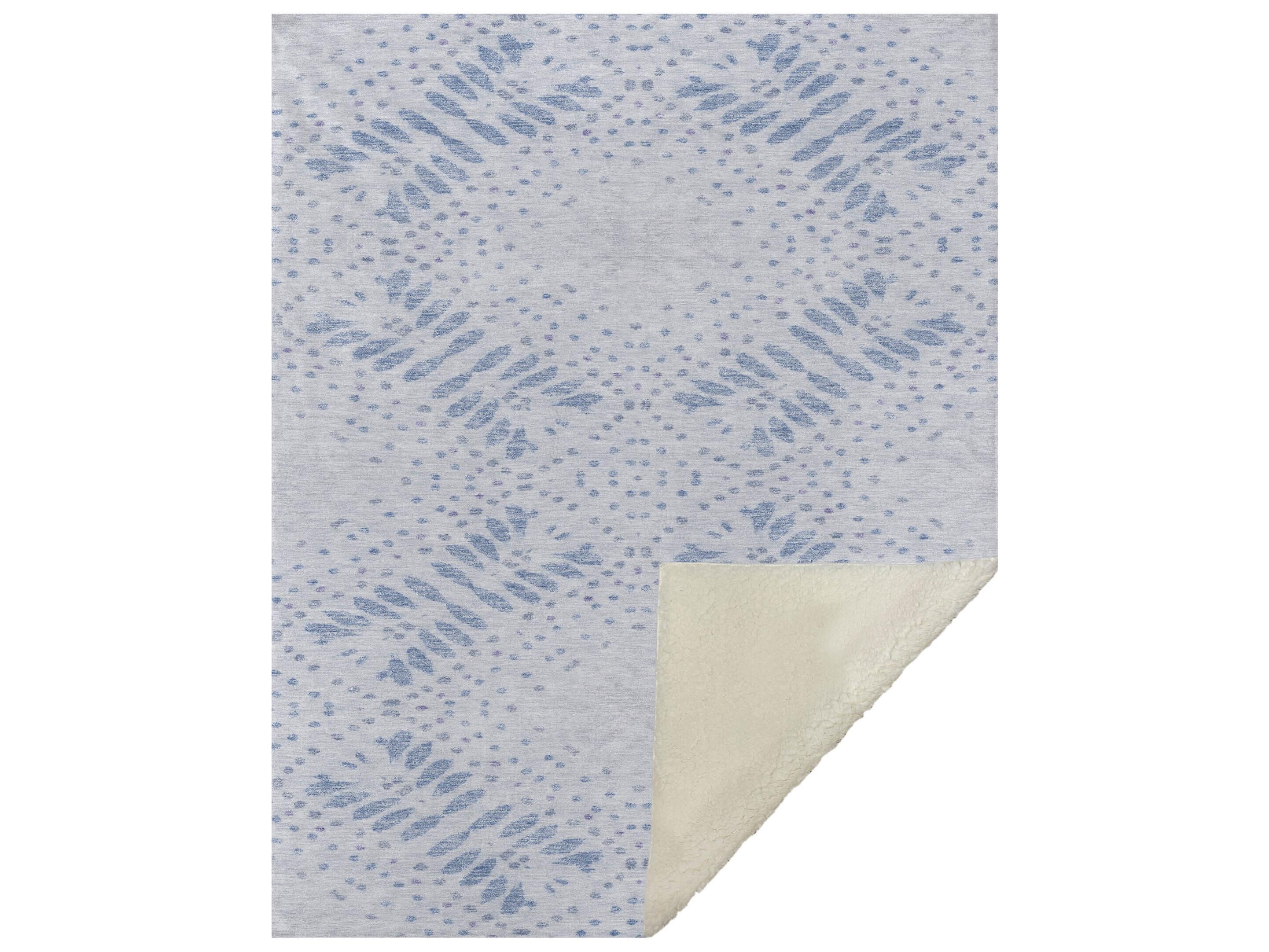 Dalyn Sherpa Blue Polyester Throw