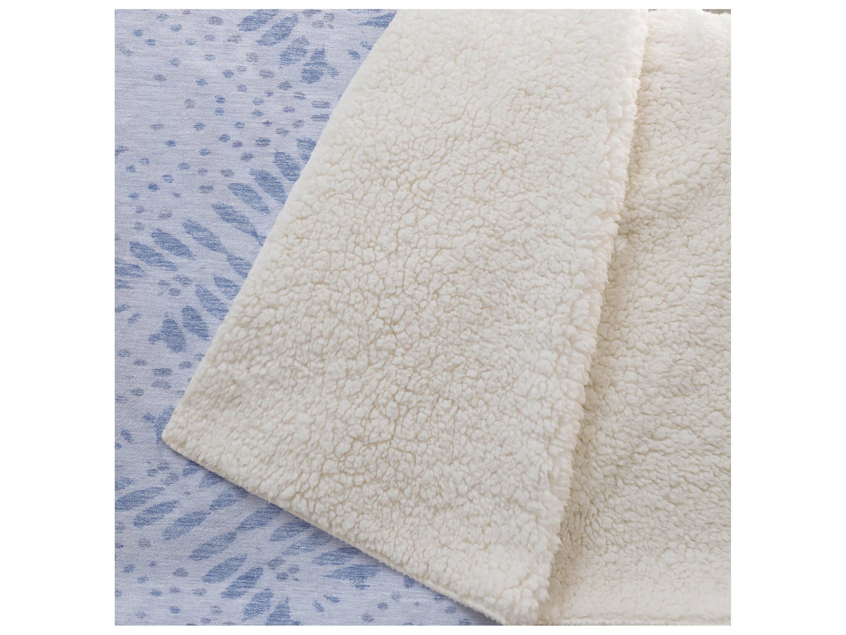 Dalyn Sherpa Blue Polyester Throw