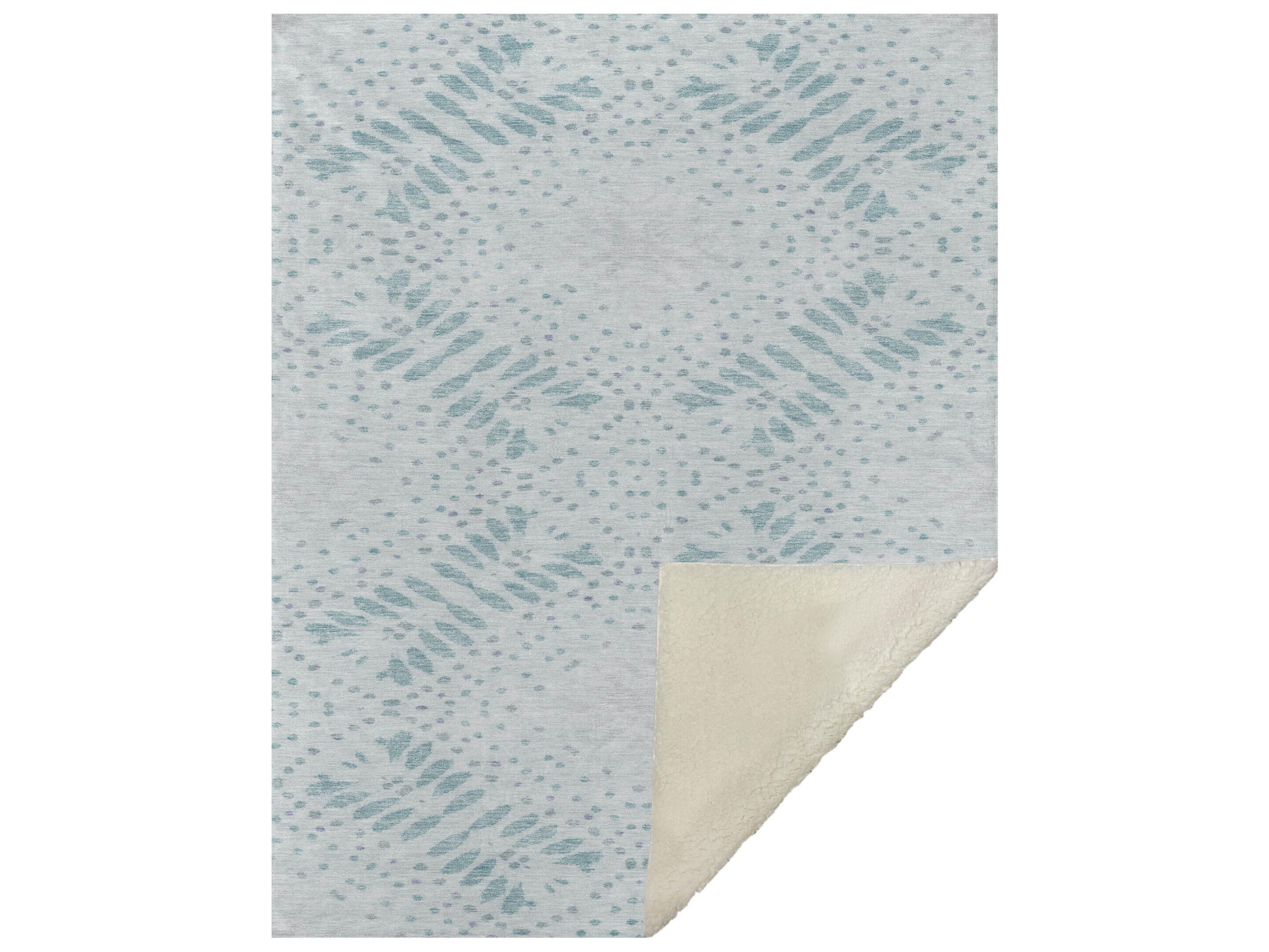 Dalyn Sherpa Teal Polyester Throw