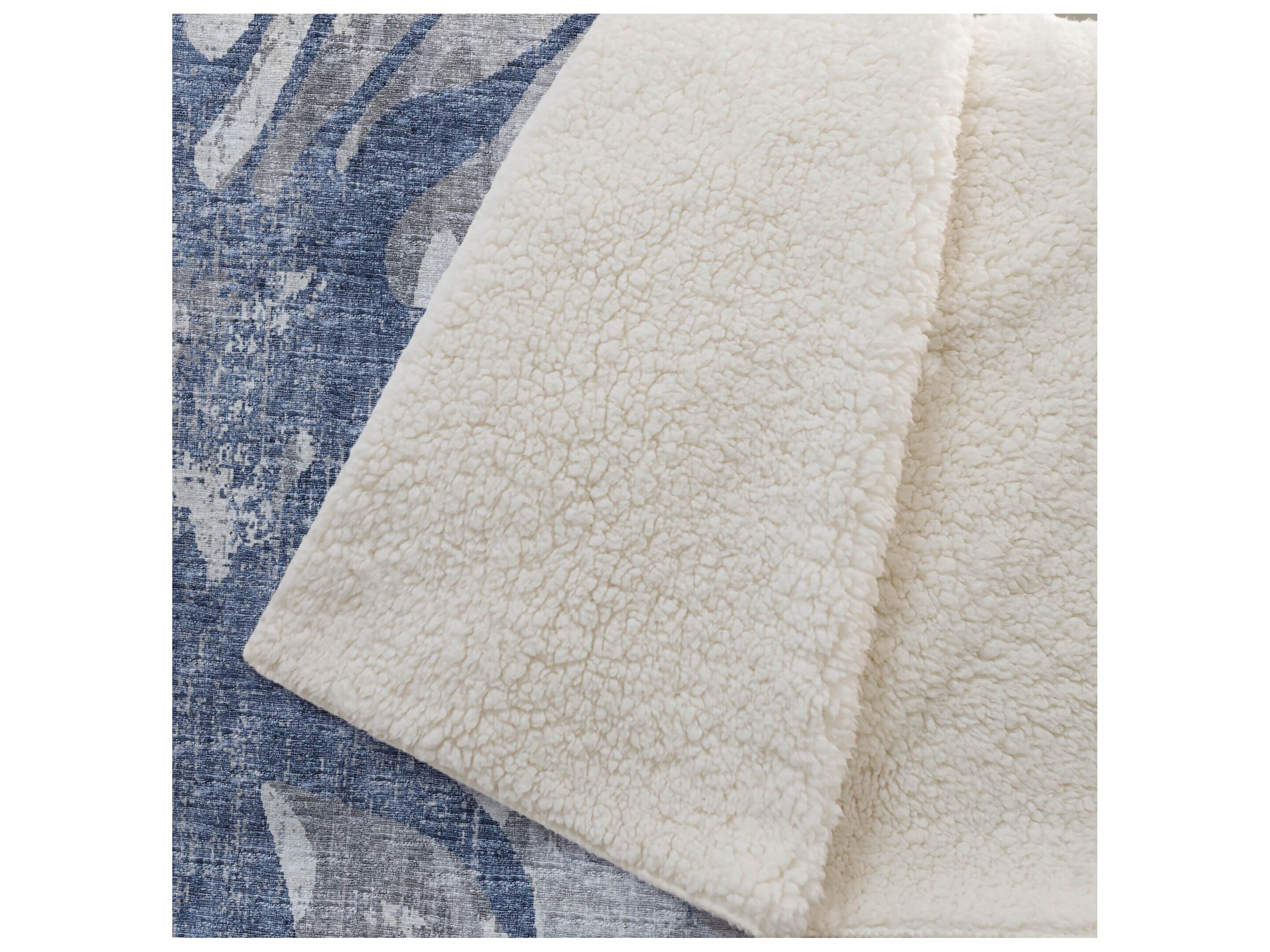 Dalyn Sherpa Blue Polyester Throw