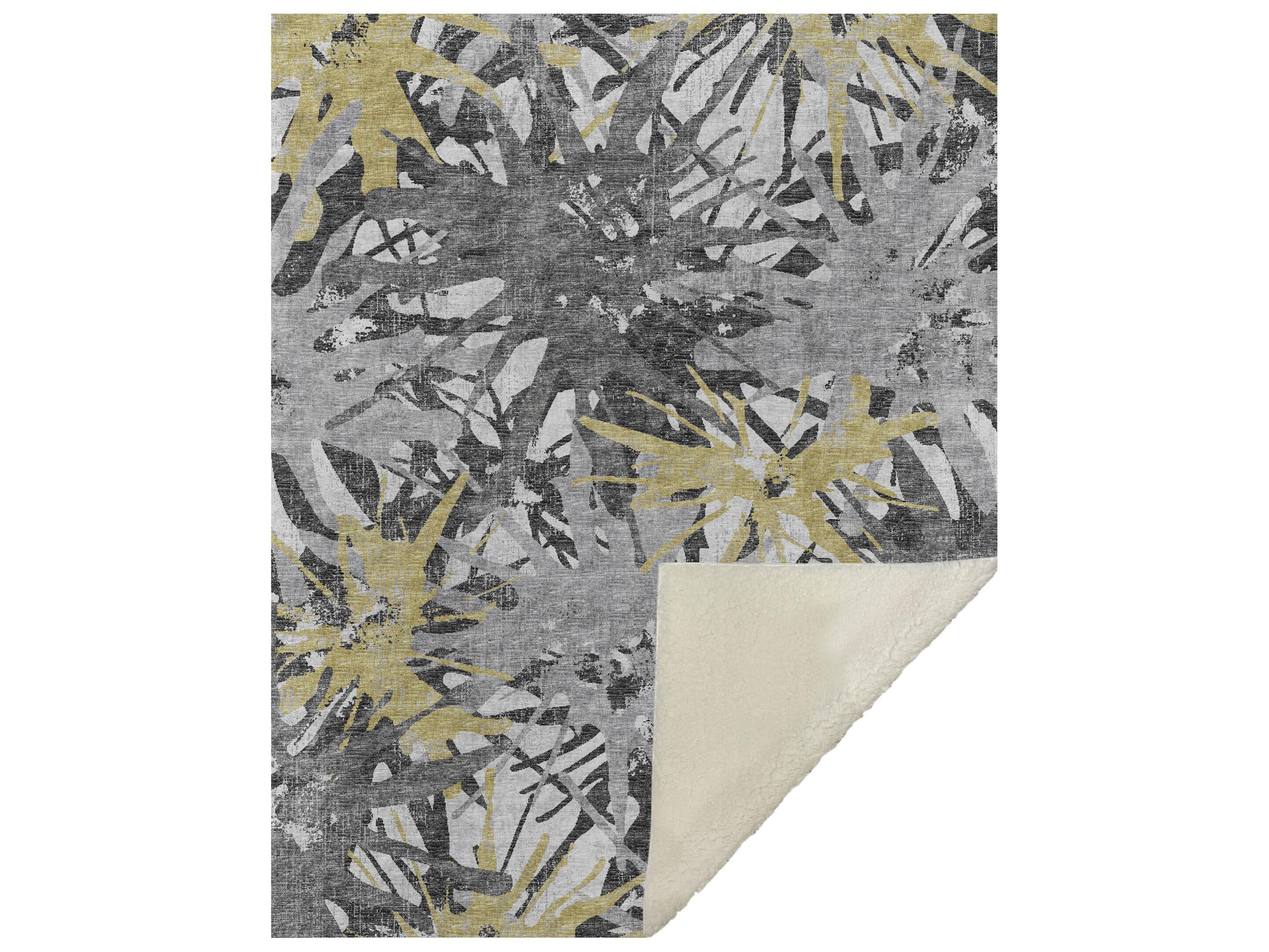 Dalyn Sherpa Yellow Polyester Throw