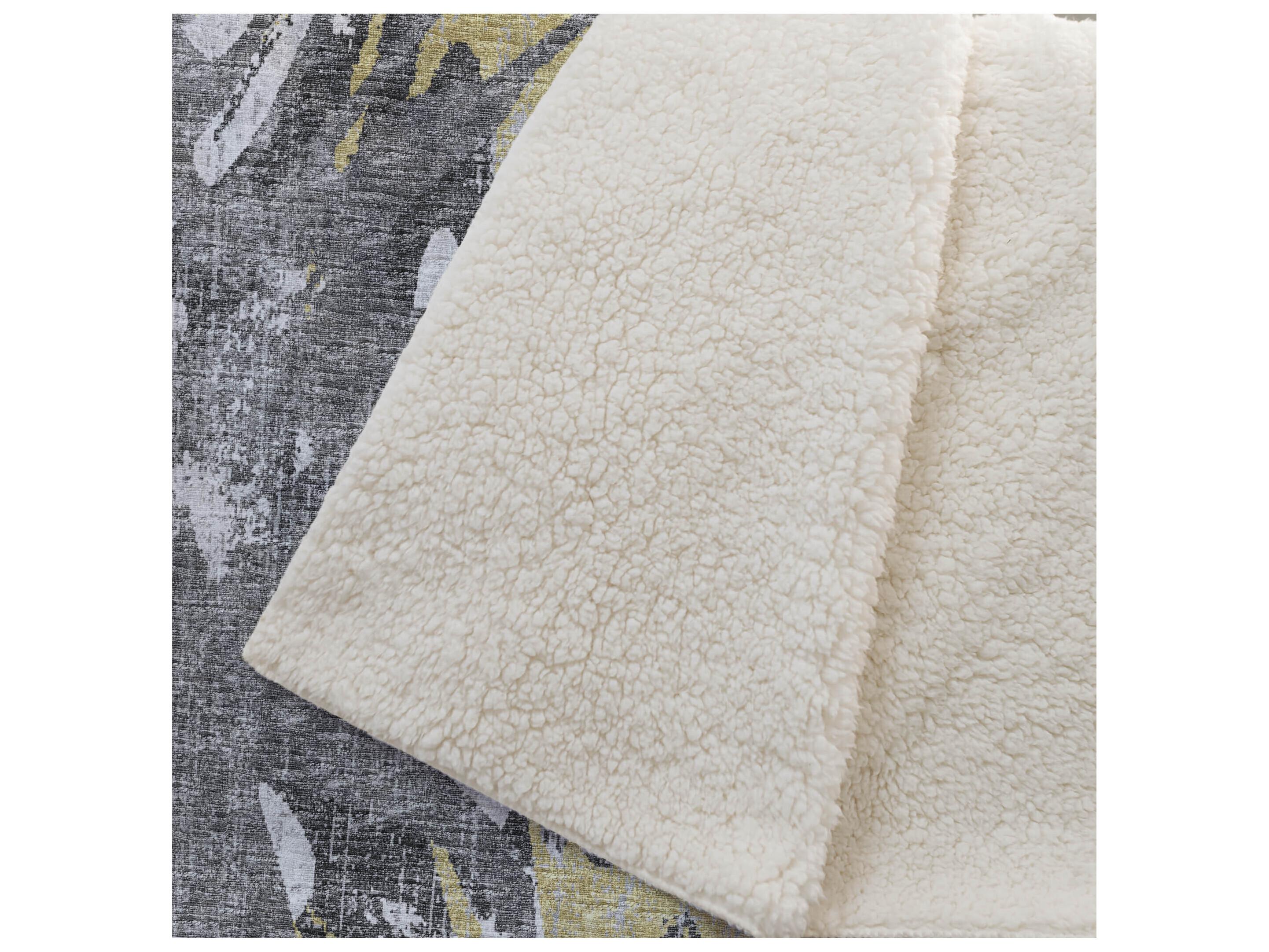 Dalyn Sherpa Yellow Polyester Throw