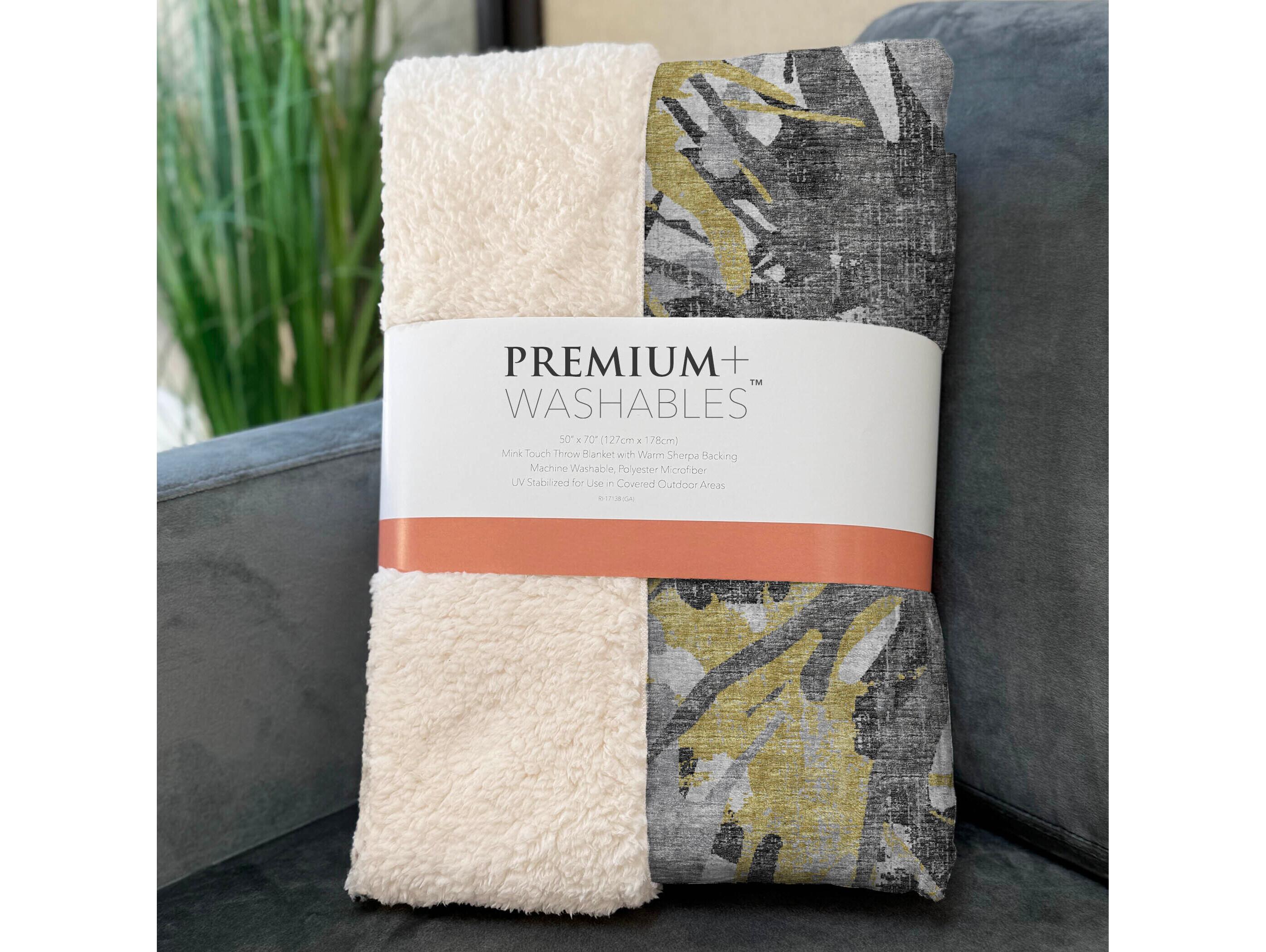 Dalyn Sherpa Yellow Polyester Throw