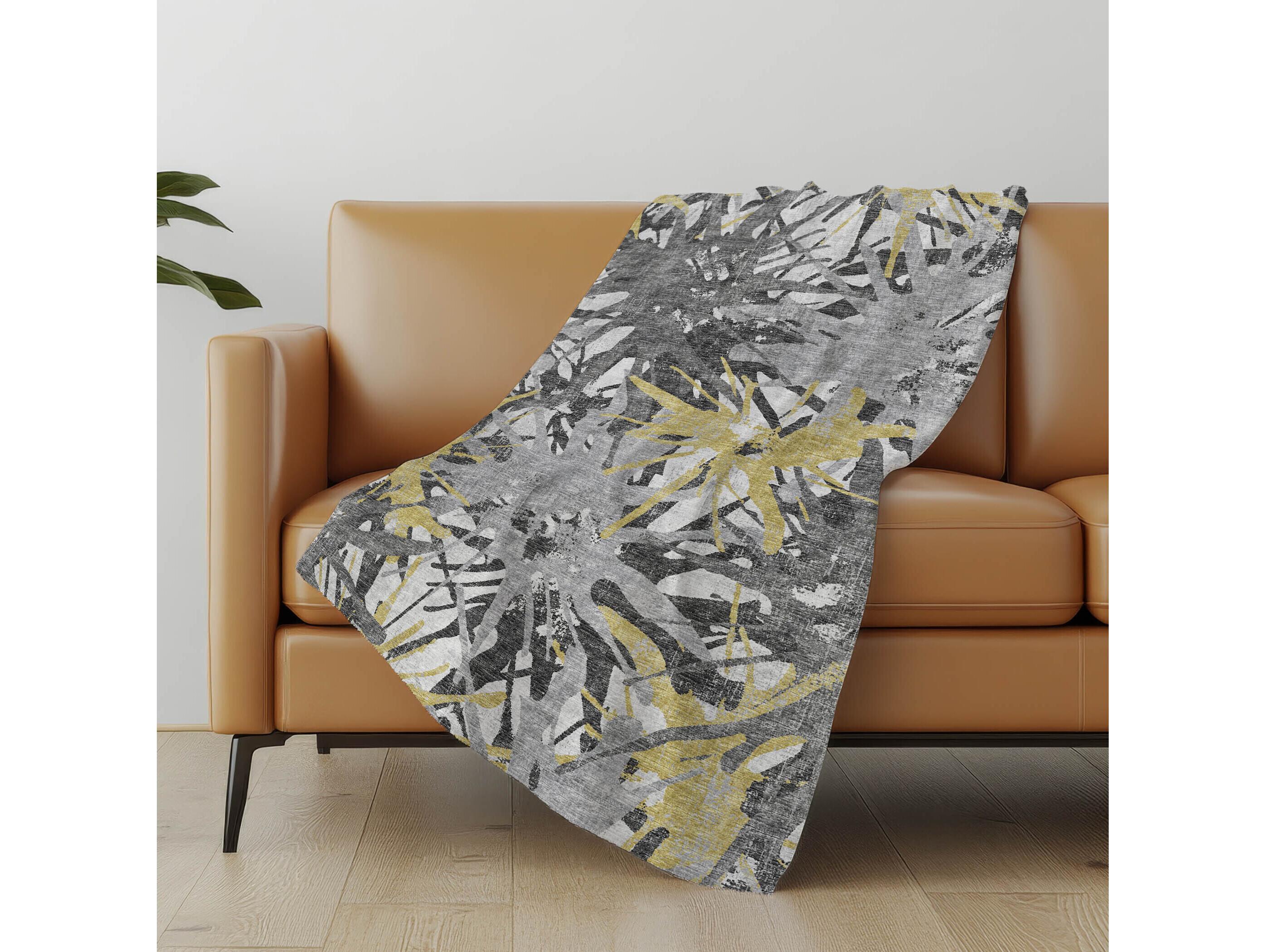 Dalyn Sherpa Yellow Polyester Throw