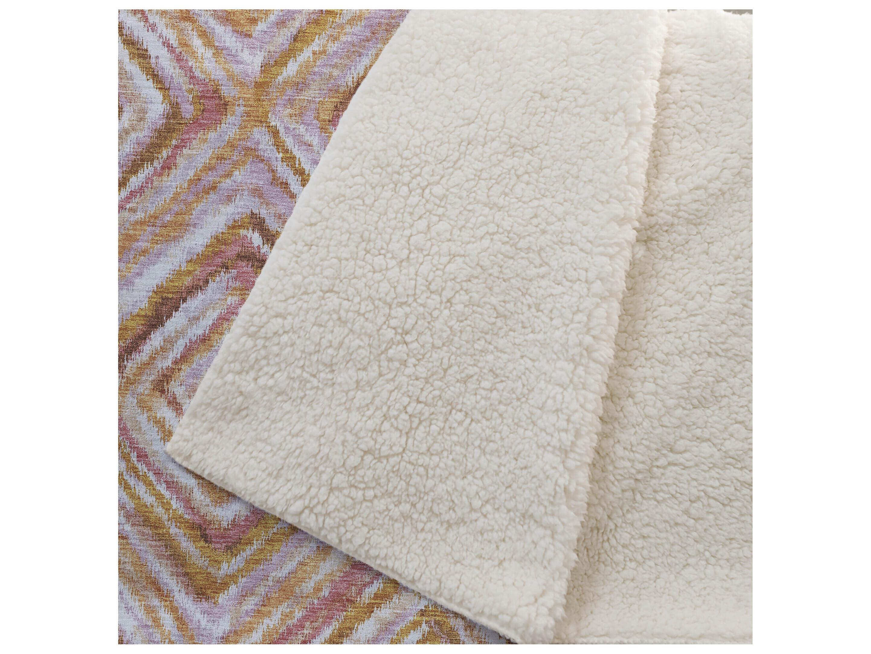 Dalyn Sherpa Orange Polyester Throw