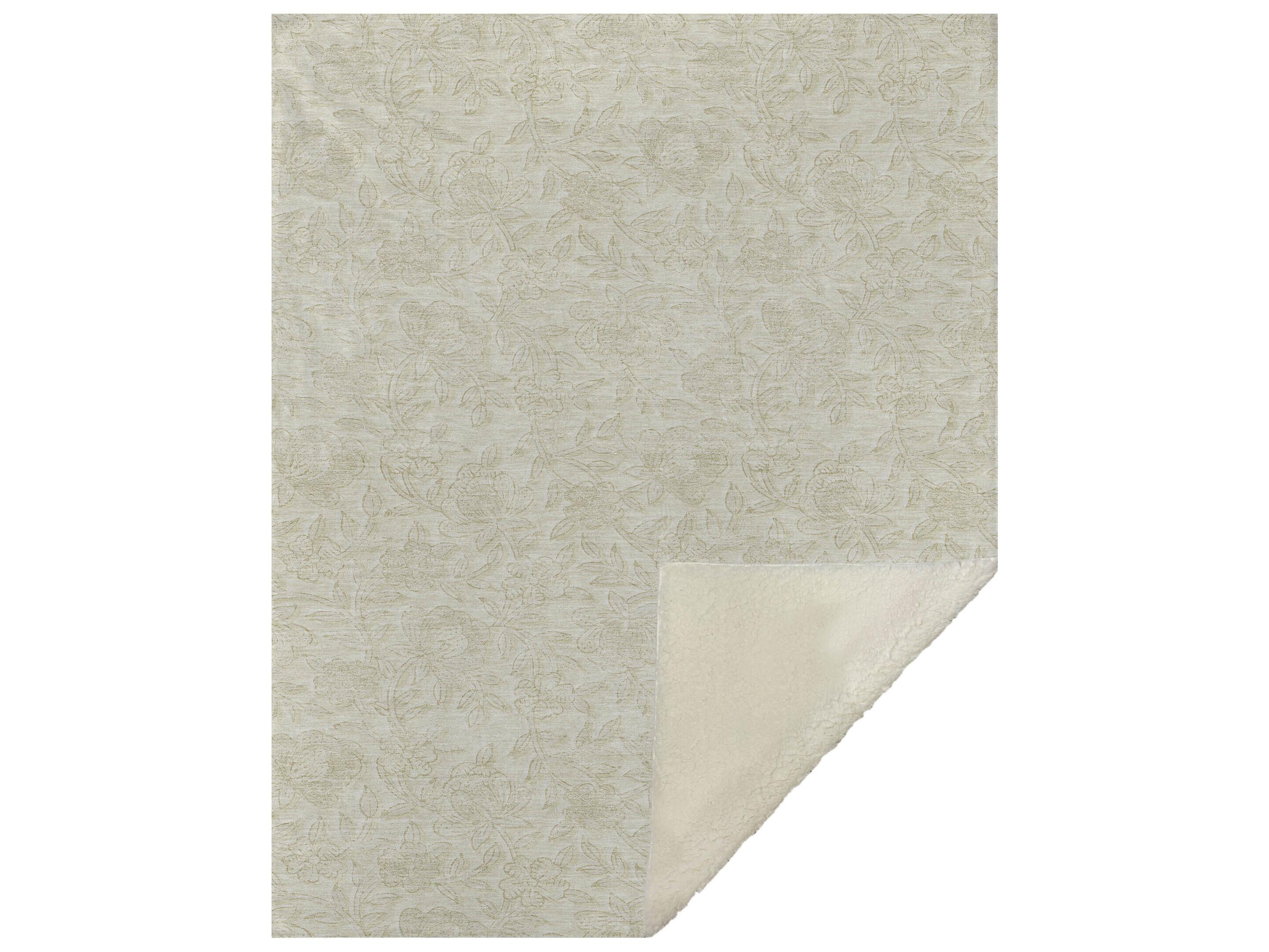 Dalyn Sherpa Ivory Polyester Throw